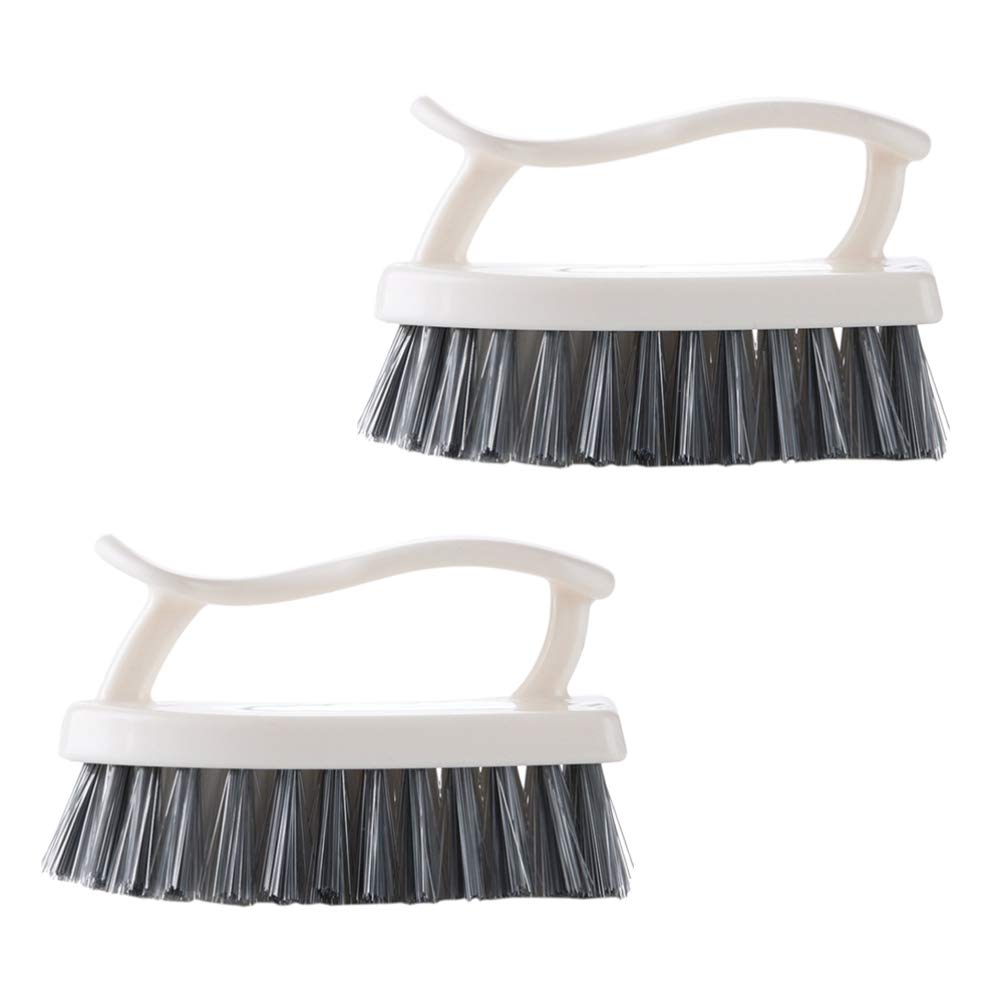 2-Pack Multi-Purpose Cleaning Brushes for Bathroom, Underwear, Clothes & Boots - Heavy Duty Plastic Scrub Brush for Household Cleaning, Laundry & Dry Clothes - Perfect for Kitchen, Bathroom & Outdoor Use
