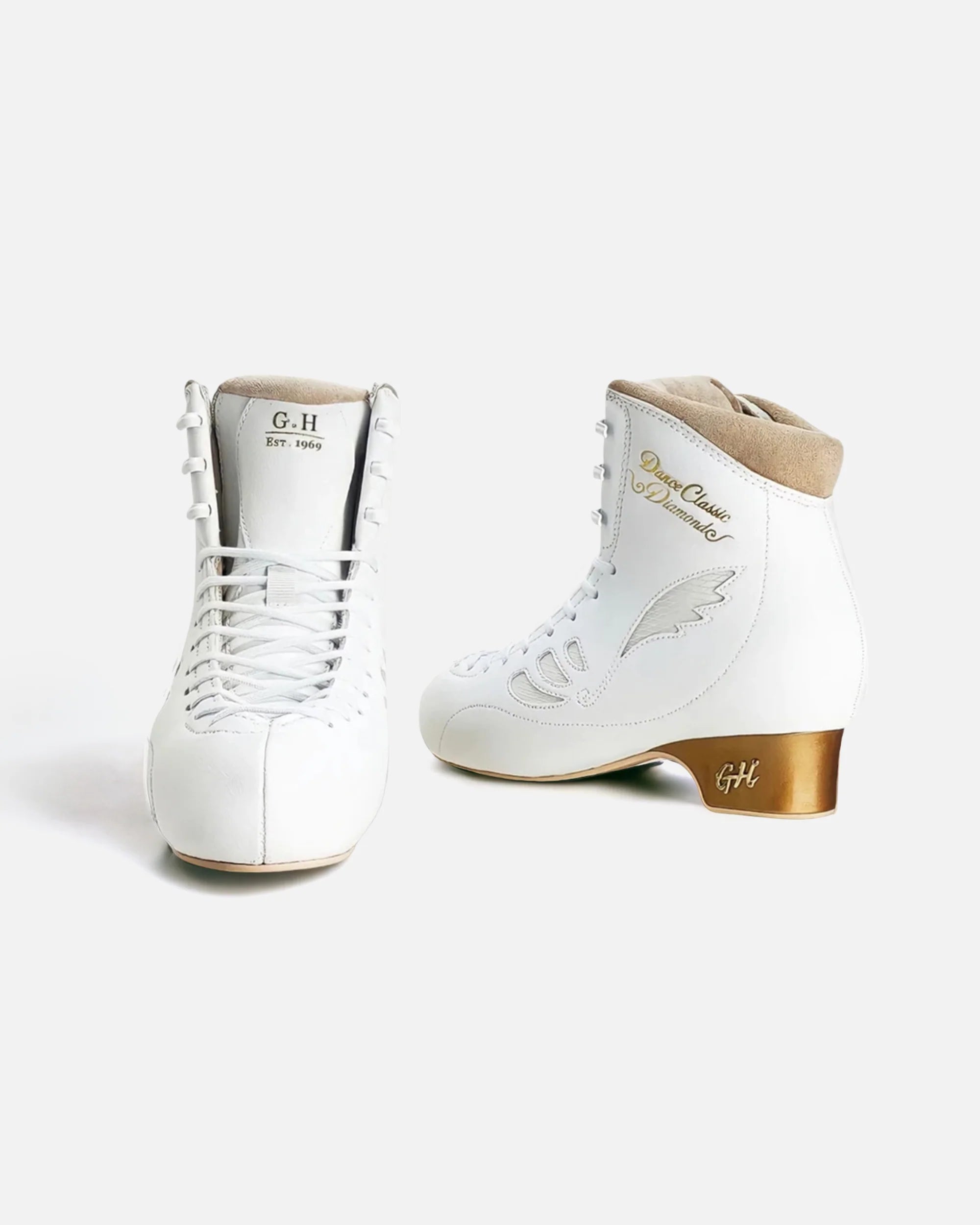 GH Dance Classic Diamond Quad Roller Skates for Women - Premium Boots Only for Artistic Skating, Roller Derby & Indoor Rink Use