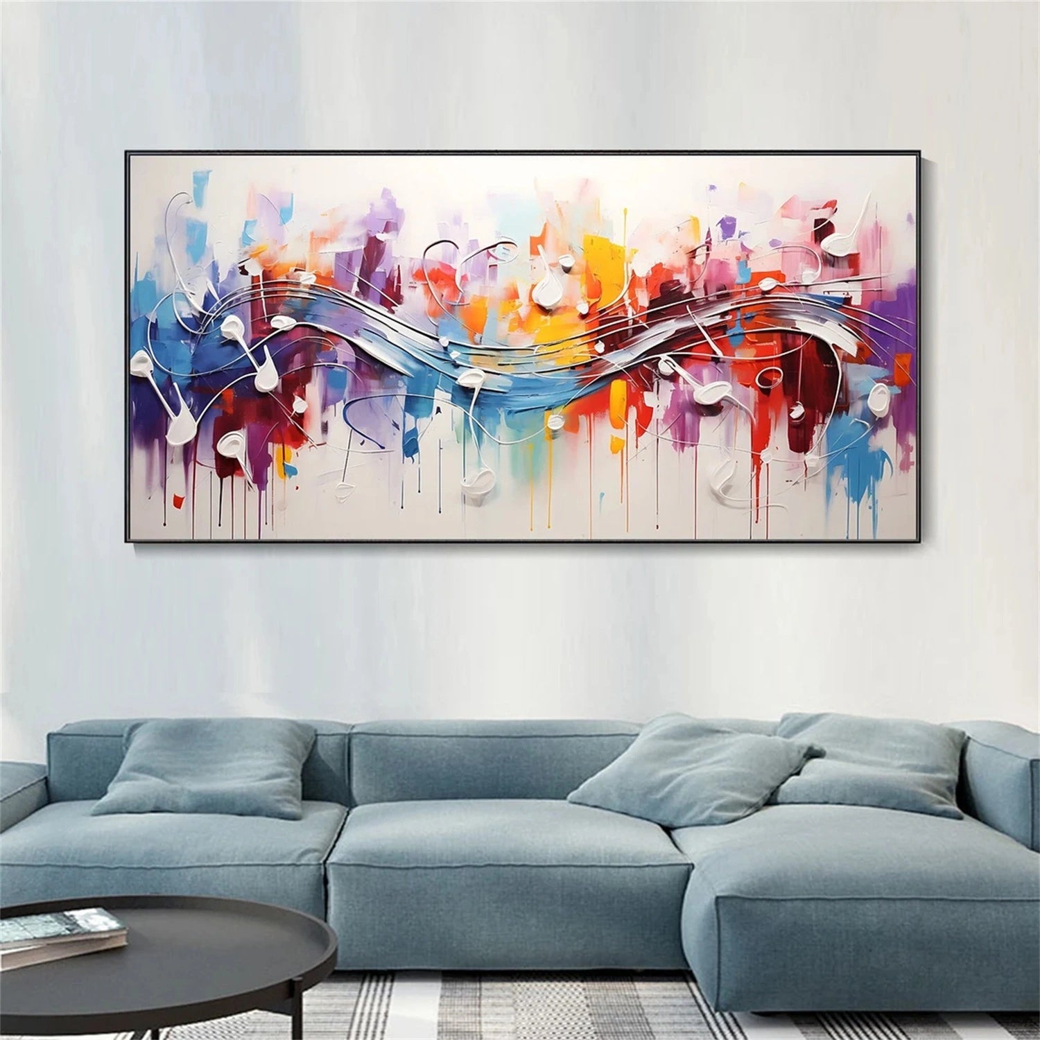 Abstract Painting #AB 286 - Modern Wall Art for Living Room, Bedroom & Office Decor | Large Canvas Artwork for Home & Office