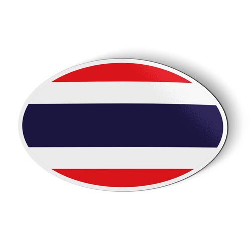 Thailand Flag Oval Stickers and Tees - 5.5