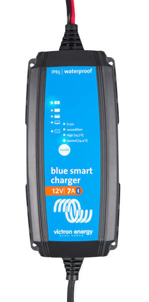 Blue Smart IP65 Waterproof 12V/7A Battery Charger with DC Connector - AU/NZ Plug for Marine, RV, and Off-Grid Power Systems