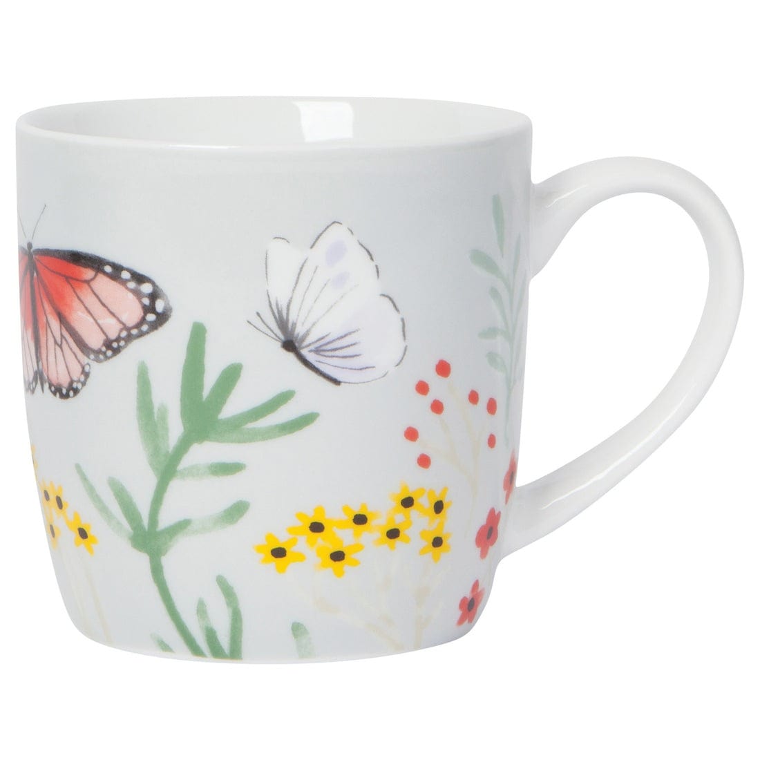 Now Designs Morning Meadow Mug 12 oz - Ceramic Coffee Cup with Floral Design, Perfect for Home, Office, or Gift