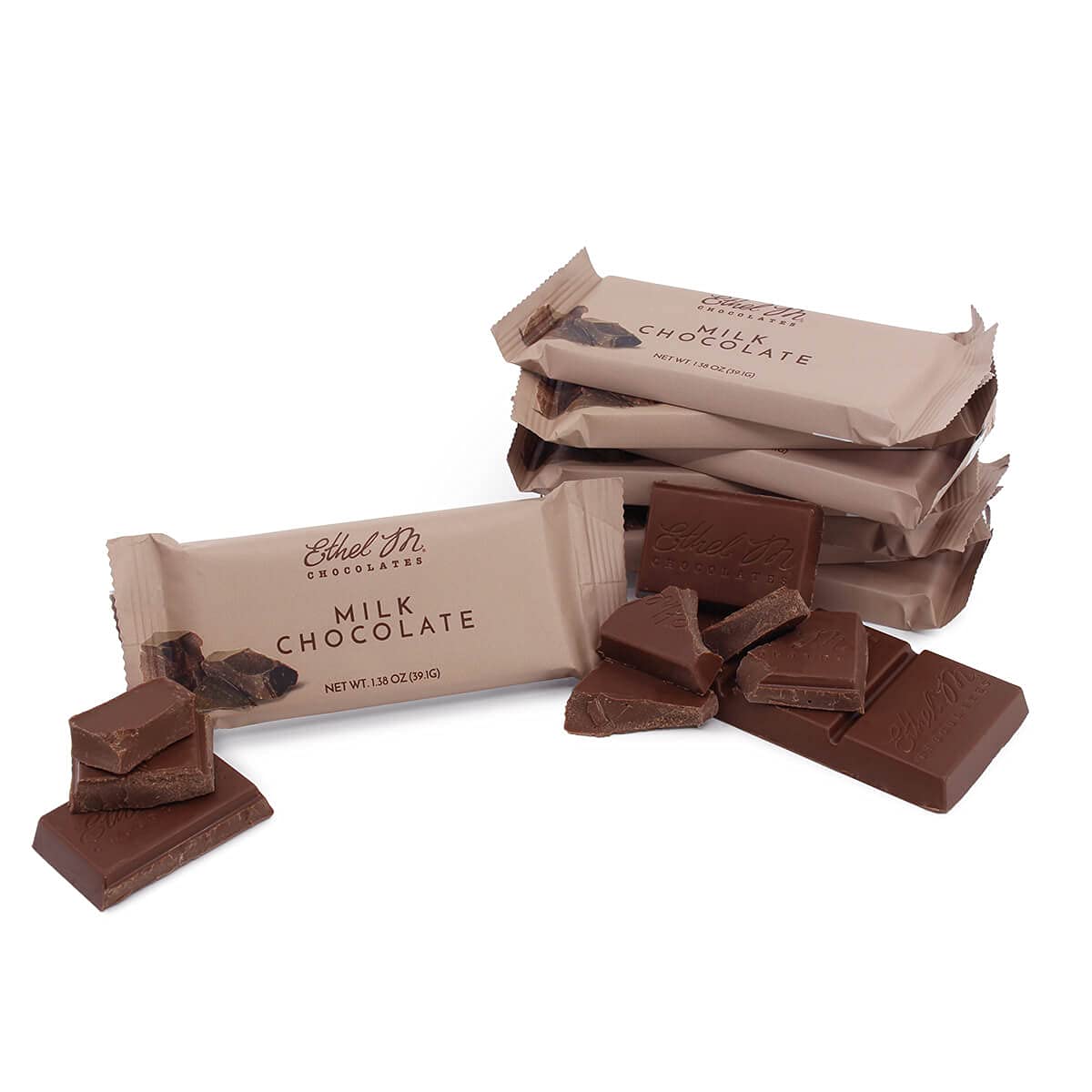 Ethel M Premium Milk Chocolate Bars - 24-Piece Gift Box | Creamy, Velvety & Rich Artisan Chocolate | Perfect for Gifts, Parties & Holiday Treats