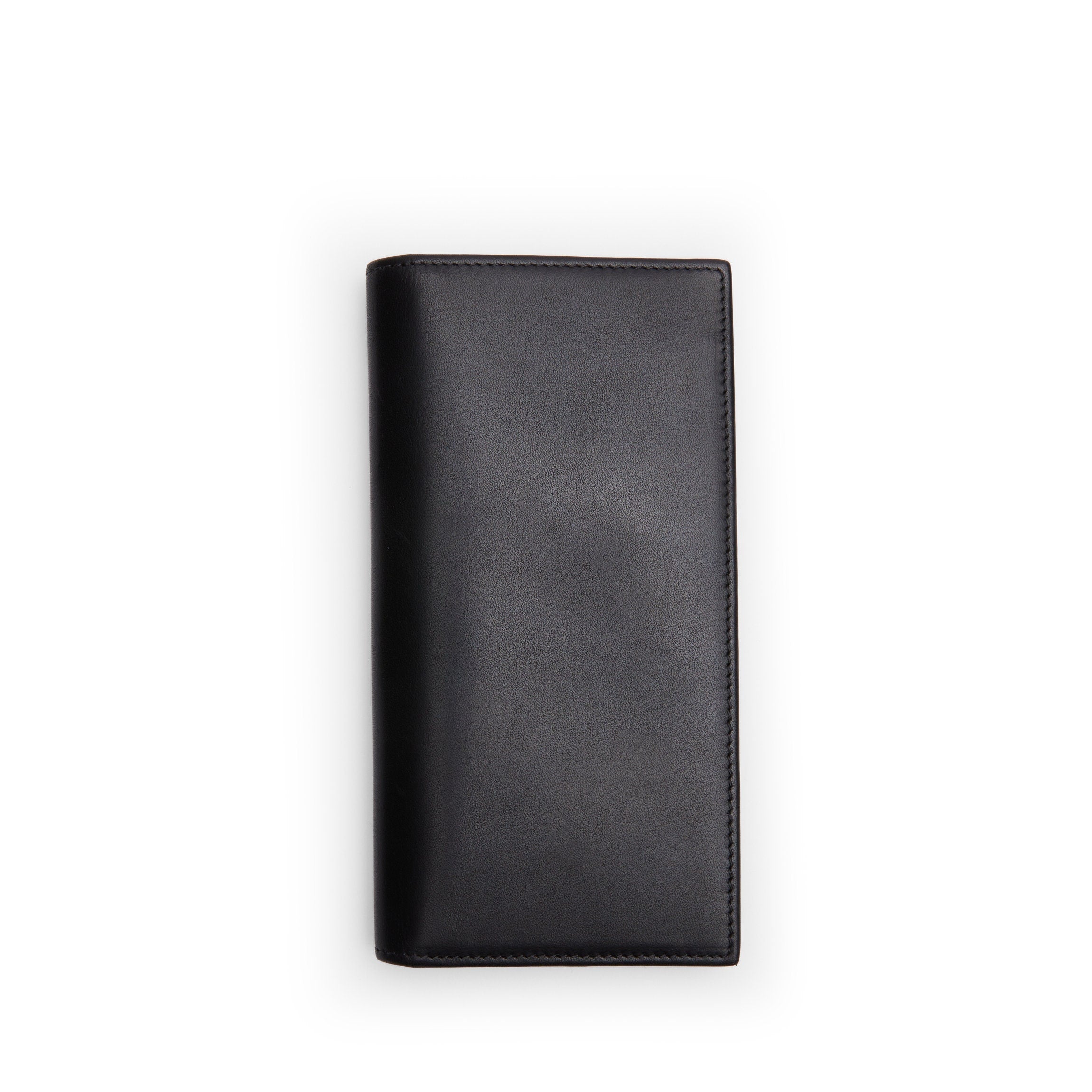 Premium Black Oil Leather Checkbook Cover with Dividers - Stylish & Durable Wallet for Checks, Receipts & Cards - Perfect for Business, Travel & Everyday Use
