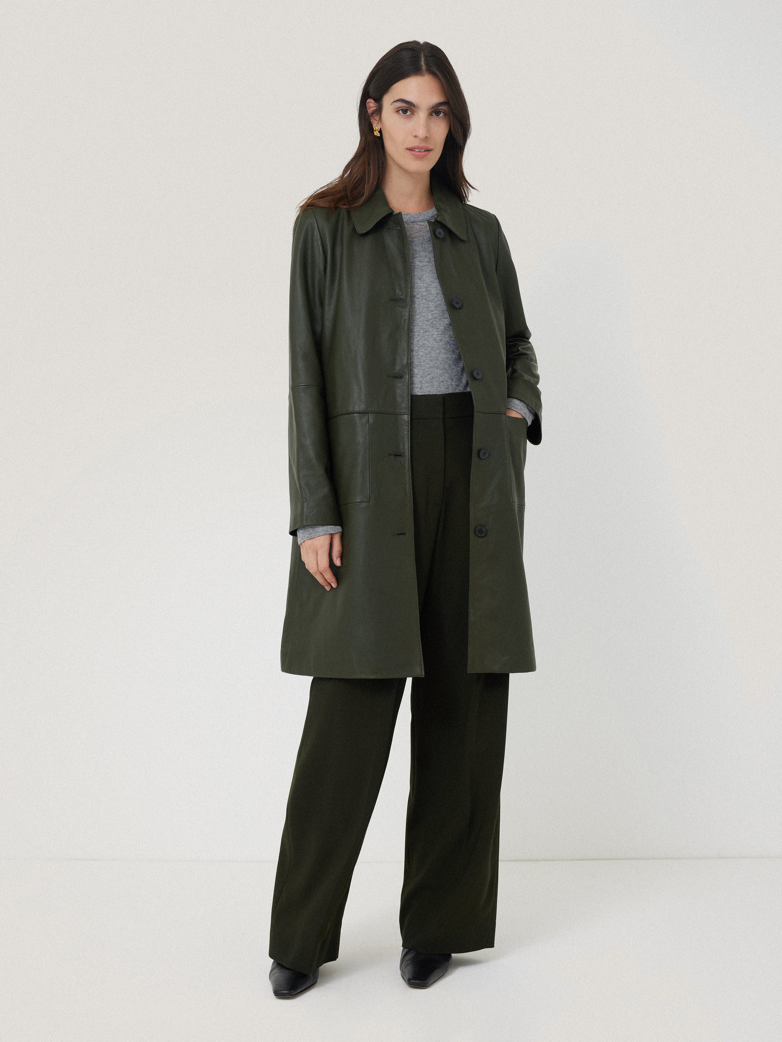 Premium Kemp Fluid Twill Trousers for Women - Comfortable Stretch Green Pants for Office, Travel & Casual Wear