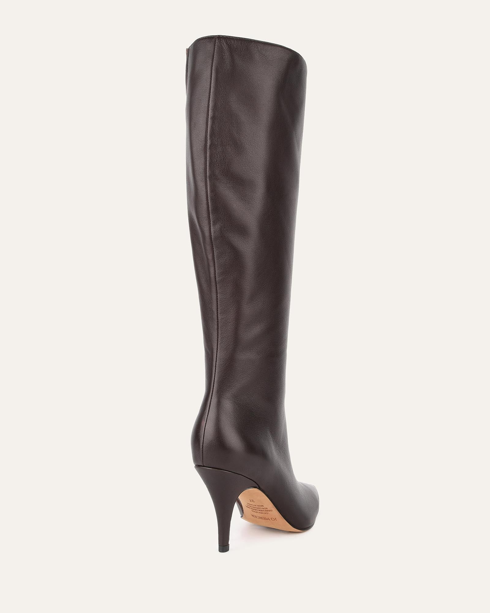 Lotus Knee High Boots in Bitter Chocolate Genuine Leather - Stylish Winter Fashion for Women, Perfect for Office, Parties & Night Out