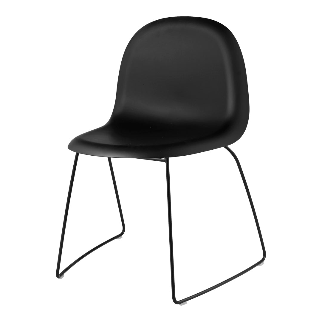 Gubi 3D Dining Chair with Sledge Base - Modern Scandinavian Design for Home & Restaurant Decor | Perfect for Dining Rooms, Kitchens & Cafe Settings