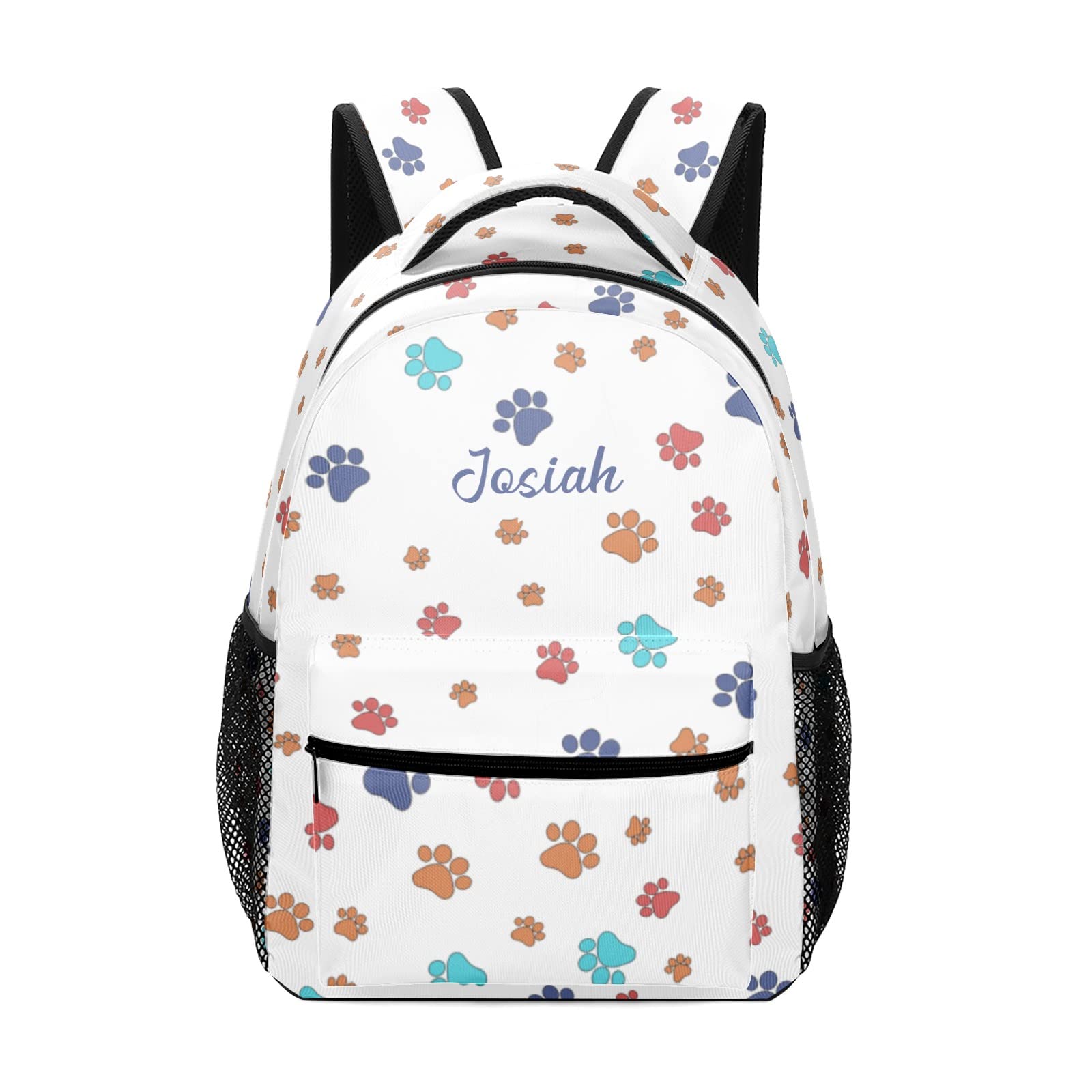 Custom Personalized School Backpack with Cute Pet Cat & Dog Paw Design - Durable Travel Bag for Girls, Boys & Teens - Perfect for School, College, Travel & Daily Use