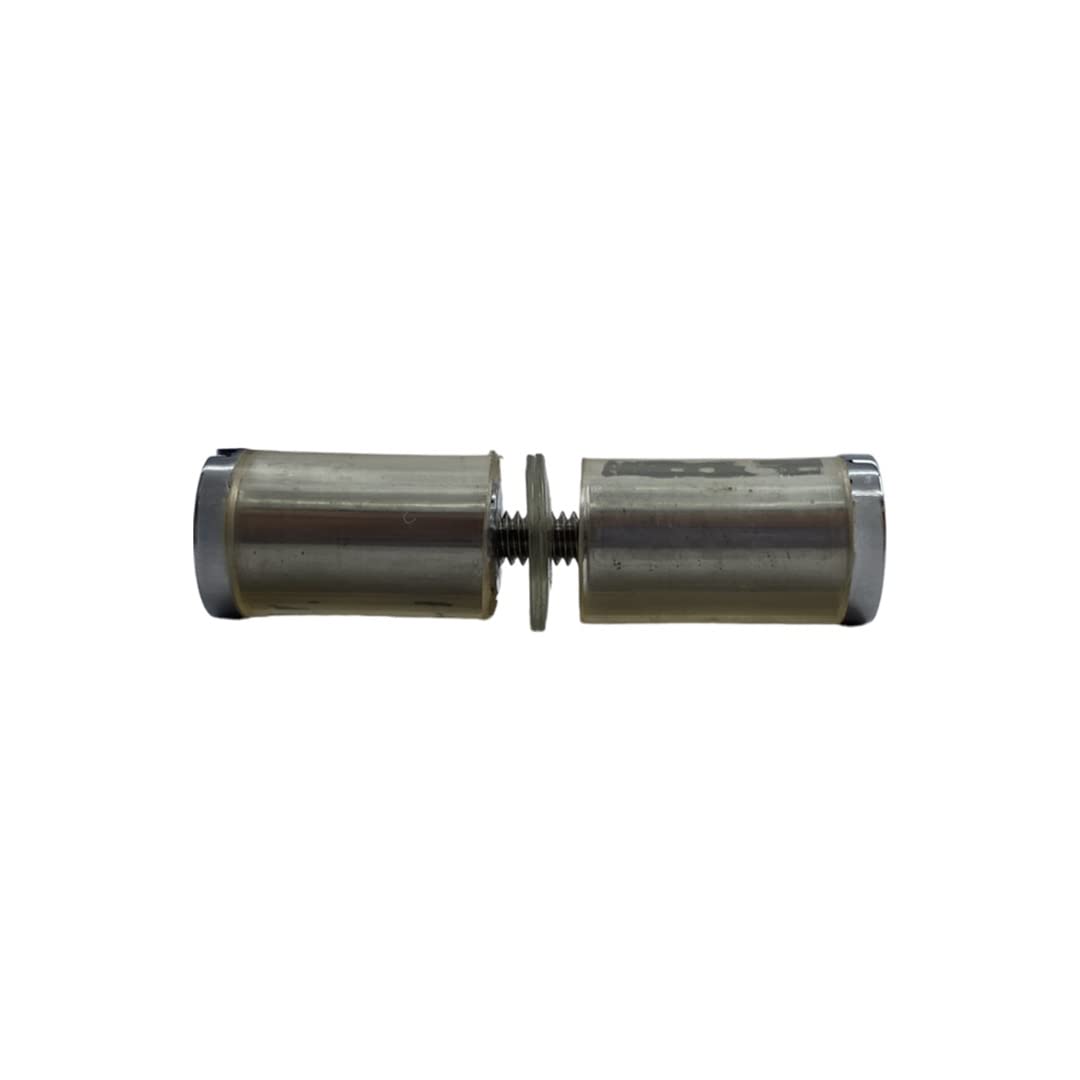 CRL Chrome Finish Cylinder Style Back-to-Back Shower Door Knob with Plastic Sleeve - Durable Bathroom Hardware for Modern Showers & Glass Doors