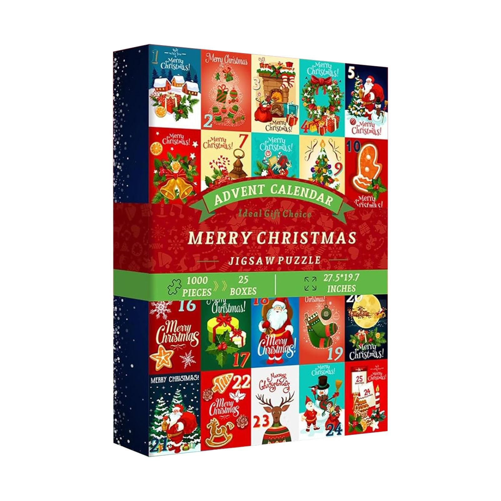 2023 Christmas Advent Calendar Puzzle - 24 Days Holiday Countdown with Fun Puzzles for Adults & Kids | Perfect Christmas Gift & Family Activity for Holiday Season