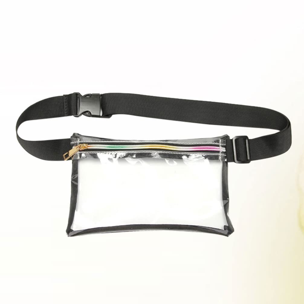 Clear Transparent Waist Fanny Pack for Men & Women - Waterproof Travel Belt Bag for Beach, Gym, Running & Outdoor Activities