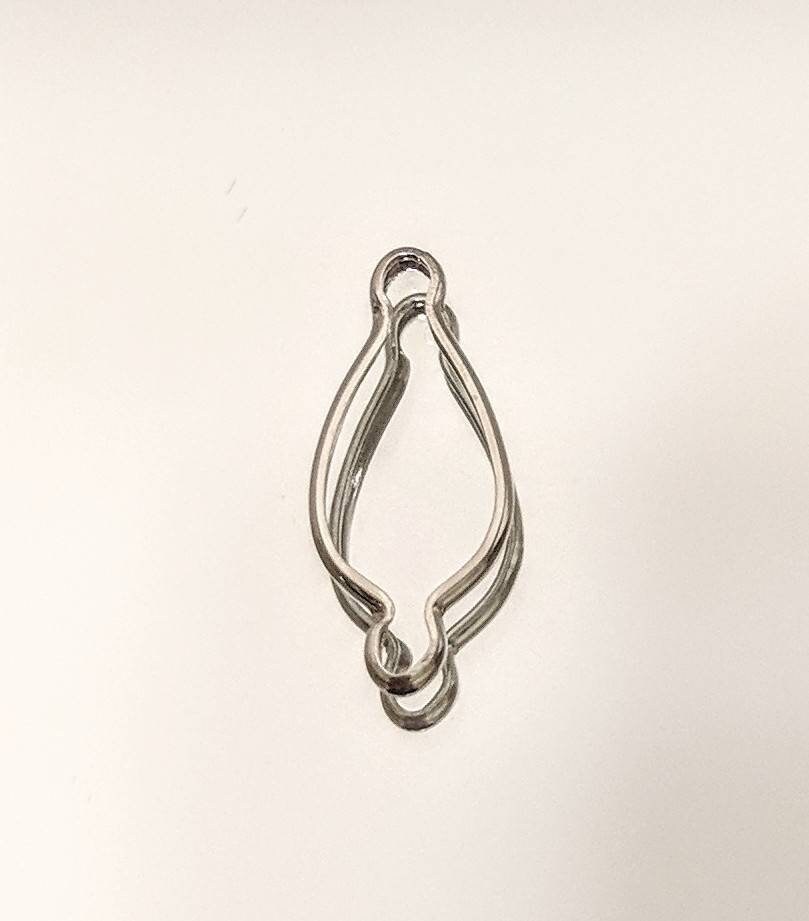 Sterling Silver or Gold Filled Pear-Shaped Wire Bezel Dangle Setting - 5x3mm to 12x8mm, Double Loop, Wire Tite for Faceted Cabochon (Style 263/260) - Perfect for Handmade Jewelry, Earrings & Pendant Designs
