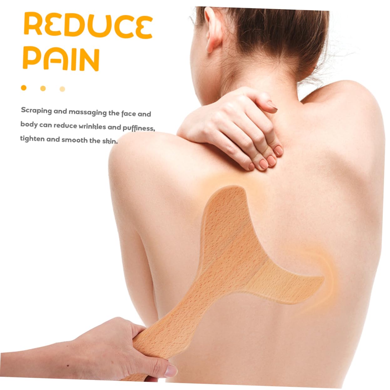 OHPHCALL 2-Pack Wooden Gua Sha Scraper Tools for Body Massage & Relaxation - Handheld Muscle Relief, DIY Body Scraping, and Household Use - Perfect for Pain Relief, Spa Days, and Self-Care Routines