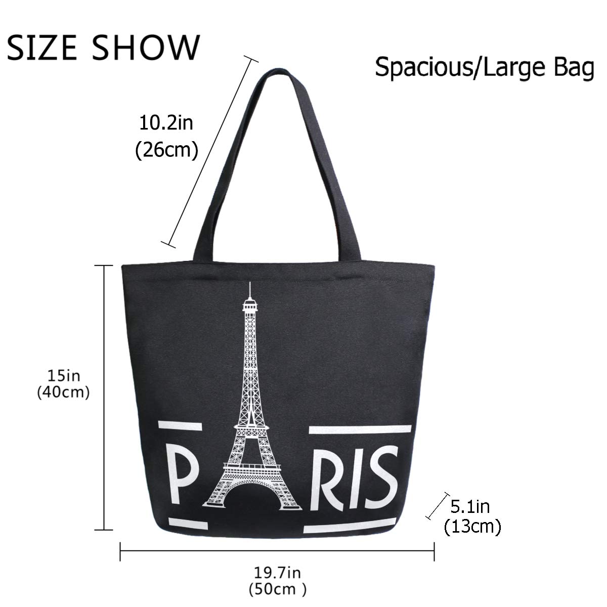 Stylish Funny Pattern Extra Large Shoulder Tote Bag for Women - Durable Beach Travel Weekender Gym Grocery Shopping Tote - Perfect for Work, Vacation, Yoga & Daily Errands