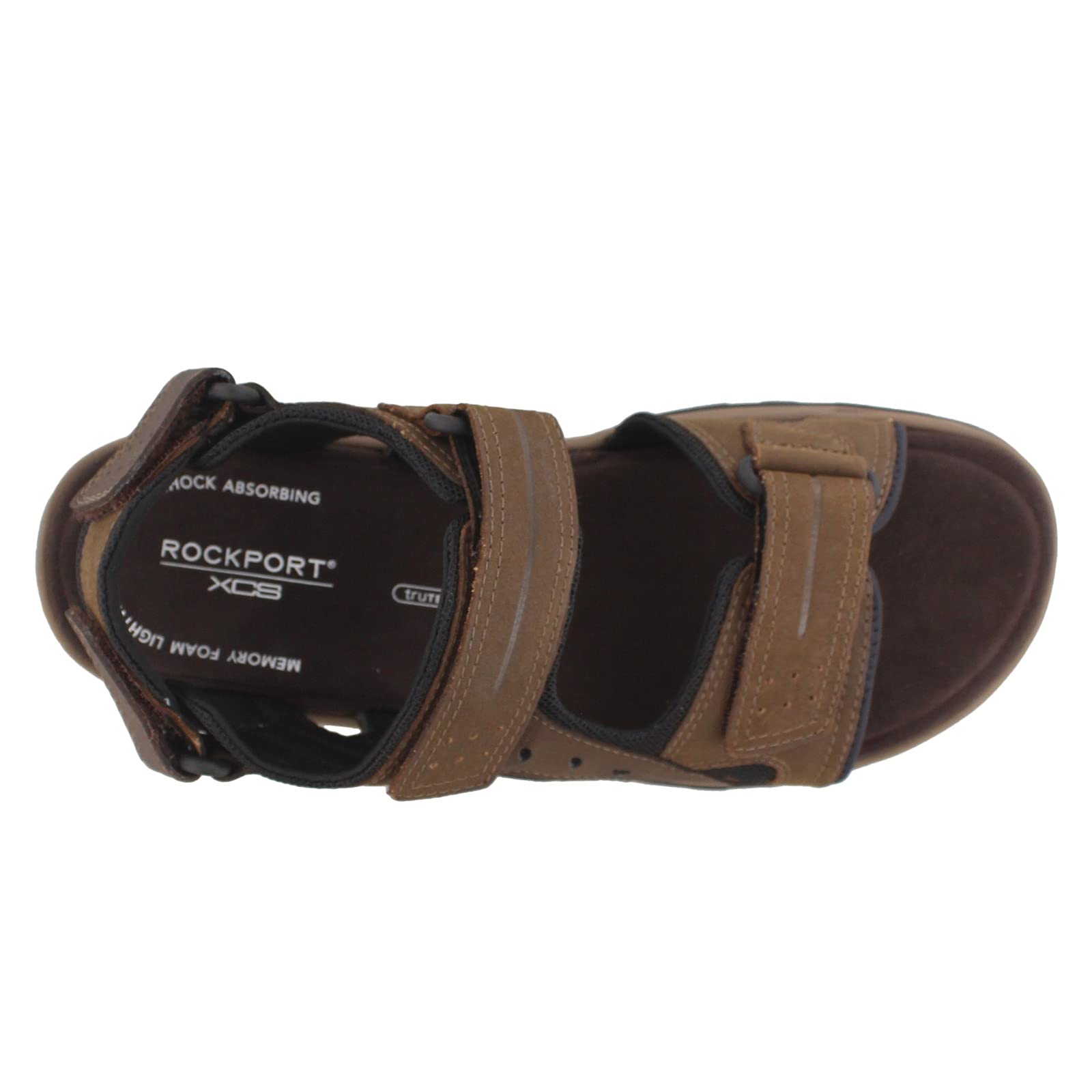 Rockport Men's Trail Technique Velcro Sandal - Lightweight Hiking Sandals for Men with Adjustable Straps - Perfect for Outdoor Adventures, Camping & Travel