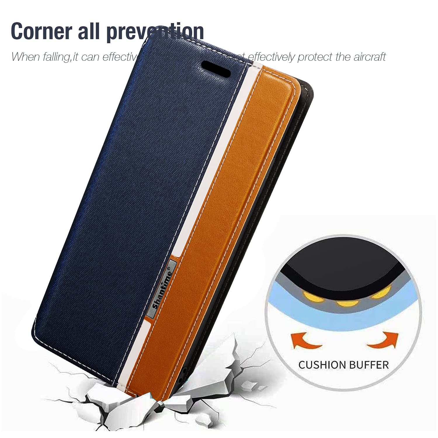 Essential Phone PH-1 Case - Premium Magnetic Closure Leather Flip Cover with Card Holder (5.71