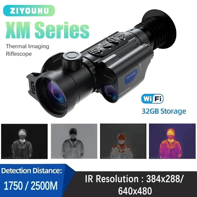 Sytong Thermal Imaging Riflescope with Laser Range Finder & Ballistic Calculator - High Precision Hunting Scope for Night Vision, Wildlife Observation & Tactical Shooting