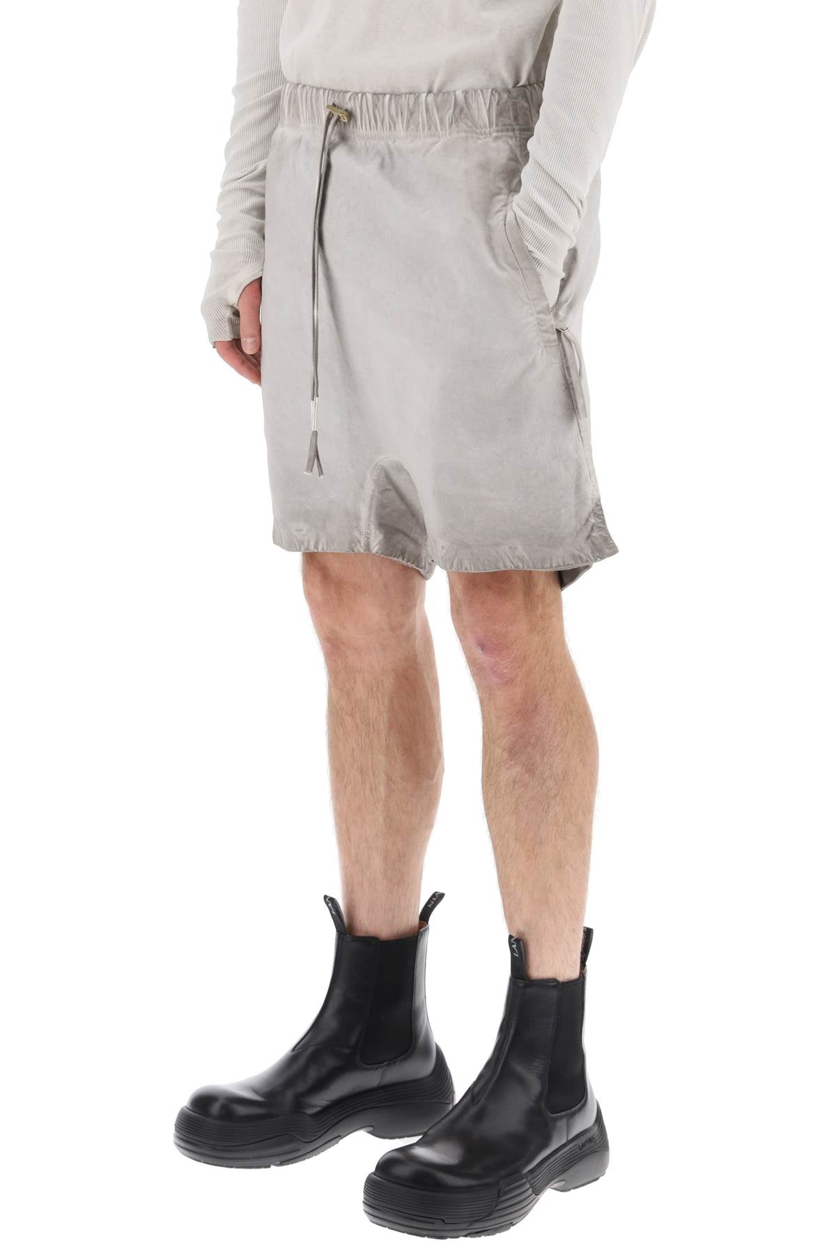 Boris Bidjan Saberi Linen Cotton Baggy Shorts for Men - Comfortable Casual Summer Wear for Beach, Travel, and Street Style
