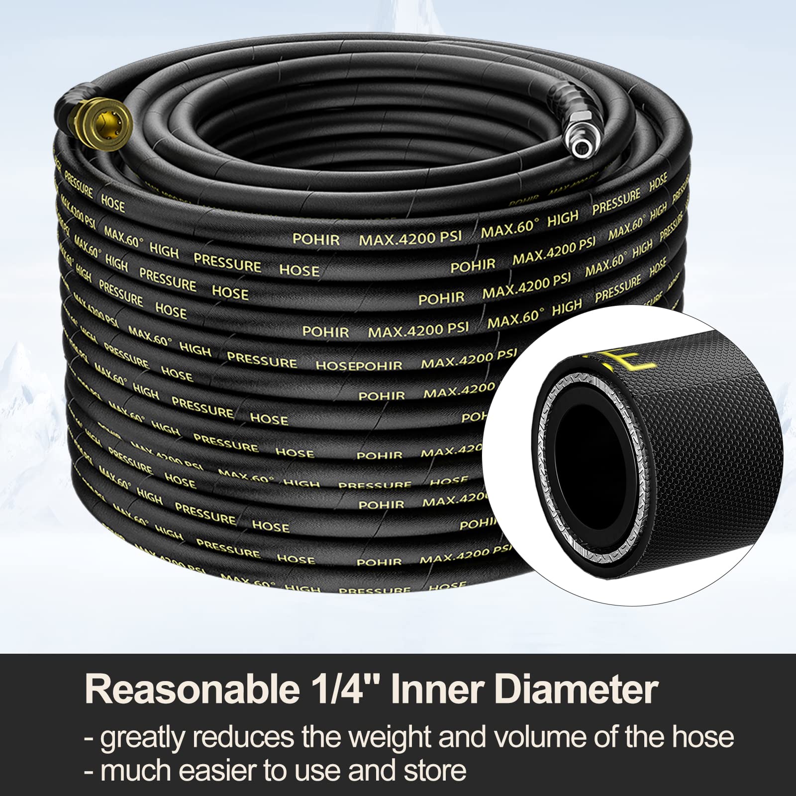 High Pressure Washer Hose 3/8
