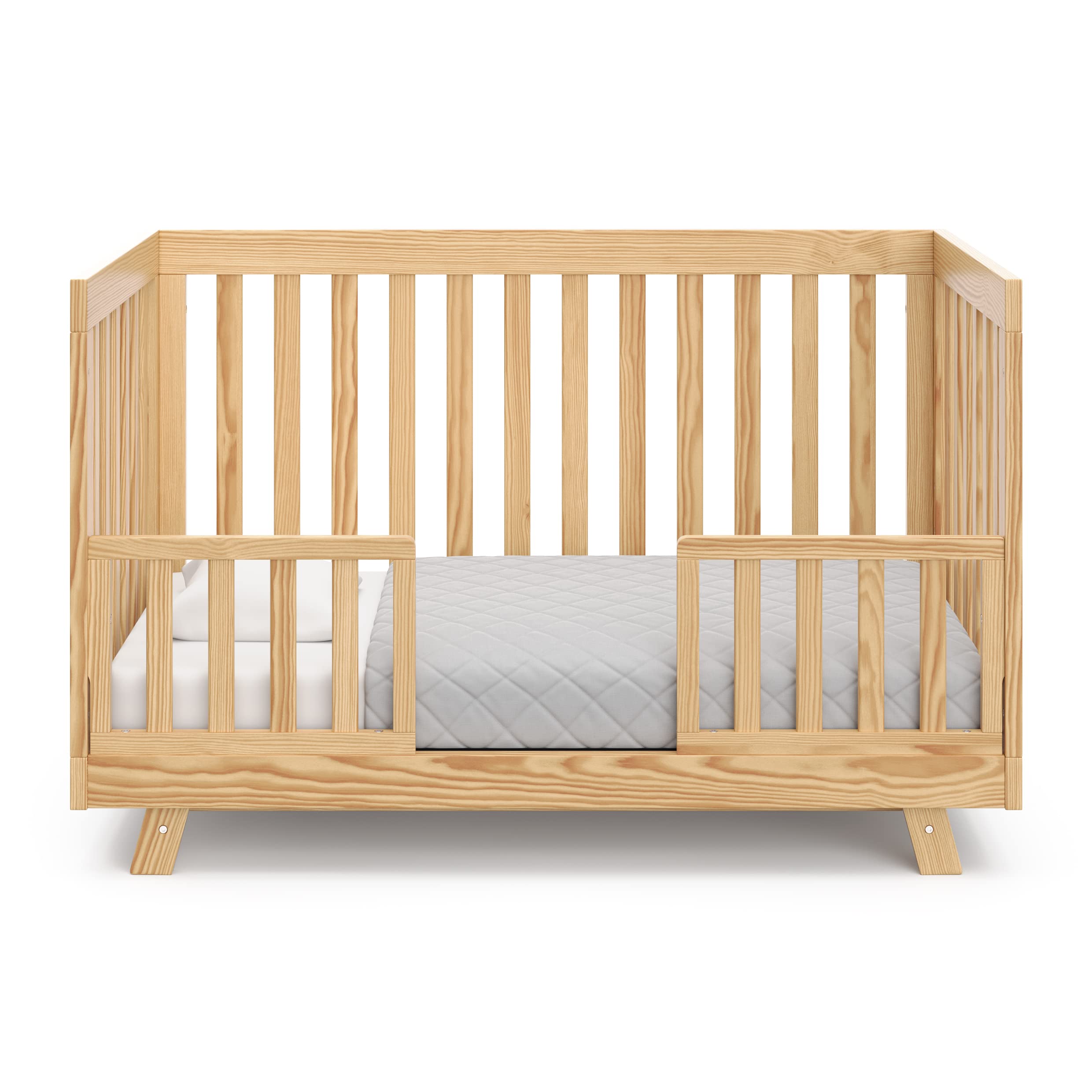 Storkcraft Beckett 3-in-1 Convertible Crib in Natural Finish | Baby Crib to Toddler Bed & Daybed Conversion | Fits Standard Full-Size Crib Mattress | Adjustable Height Mattress Base | Perfect for Nursery, Bedroom & Guest Room Use