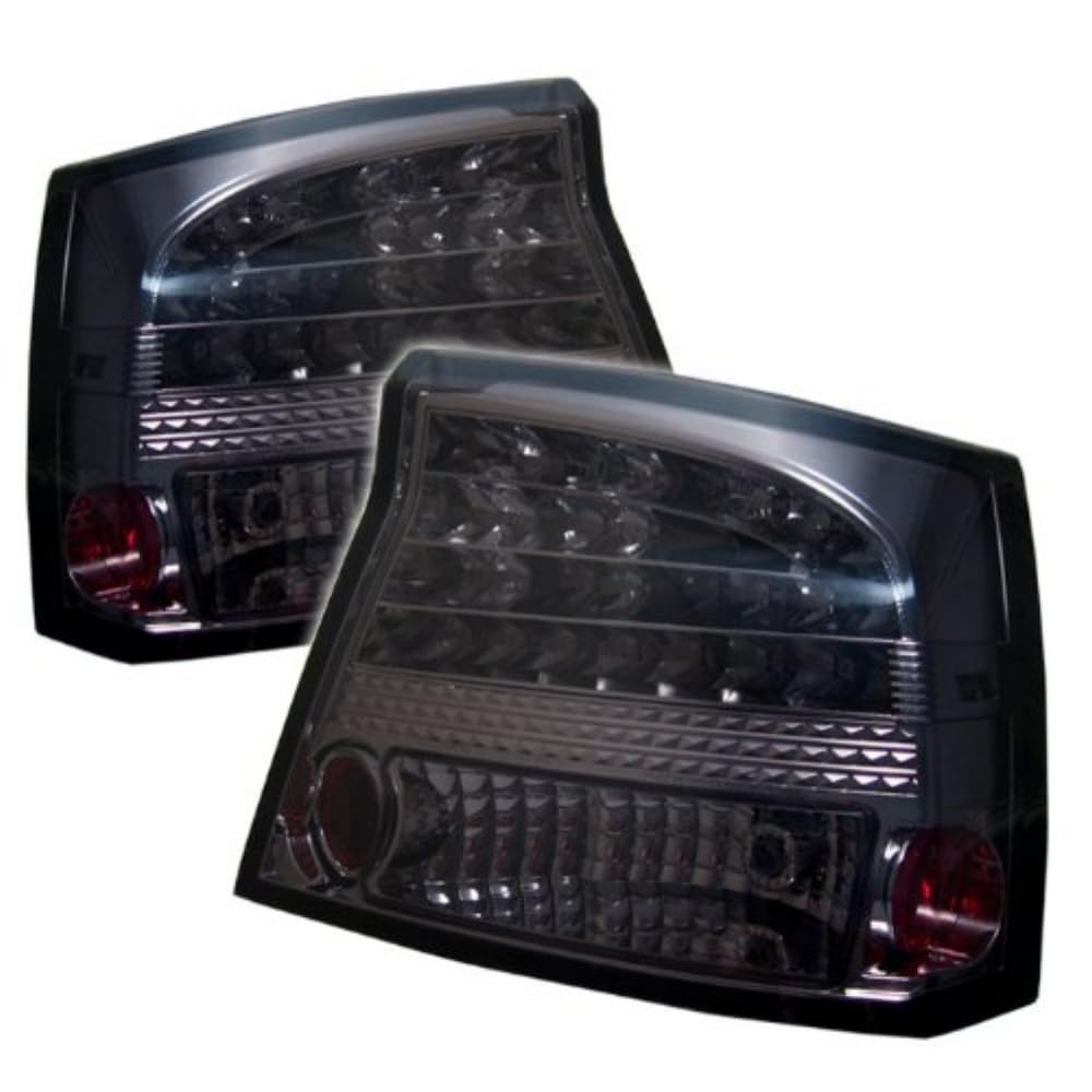 Spyder 5002310 LED Tail Lights for 2006-2008 Dodge Charger - Smoked Lens - Enhanced Visibility & Style - Perfect for Night Driving & Car Customization