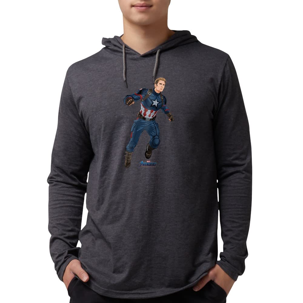 Captain America Hooded T-Shirt for Men | Marvel Superhero Graphic Hoodie | Casual Wear & Cosplay