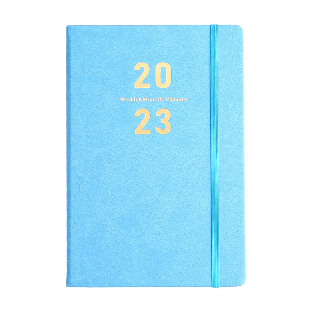 LUOZZY A5 Planner Notebook - Weekly & Monthly Schedule Notepad for Students & Teachers, Blue - Perfect for School, Office & Daily Planning