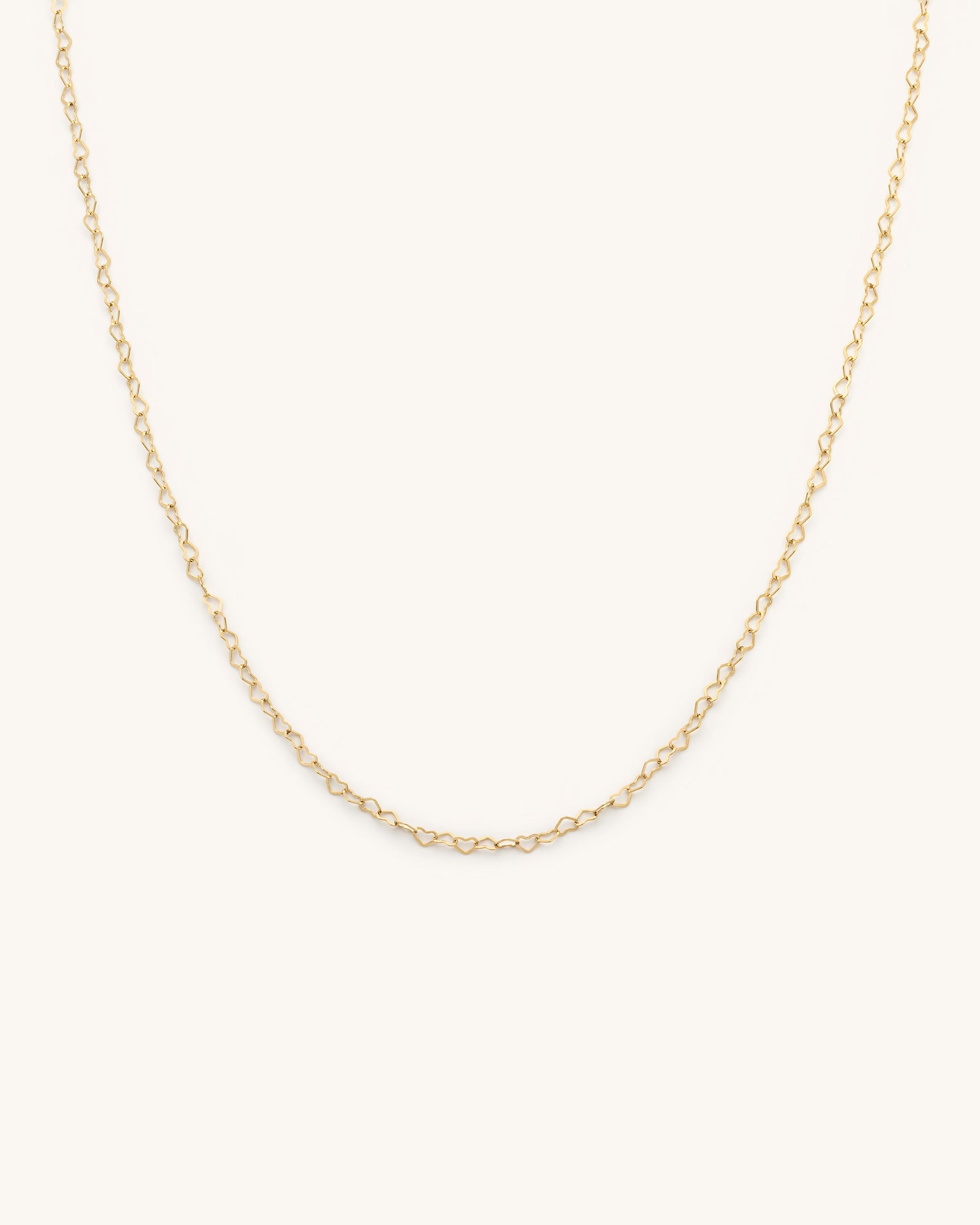 Elegant Heart Flat Chain Necklace for Women - Dainty Gold or Silver Pendant Jewelry Gift for Her - Perfect for Valentine's Day, Anniversary & Everyday Wear