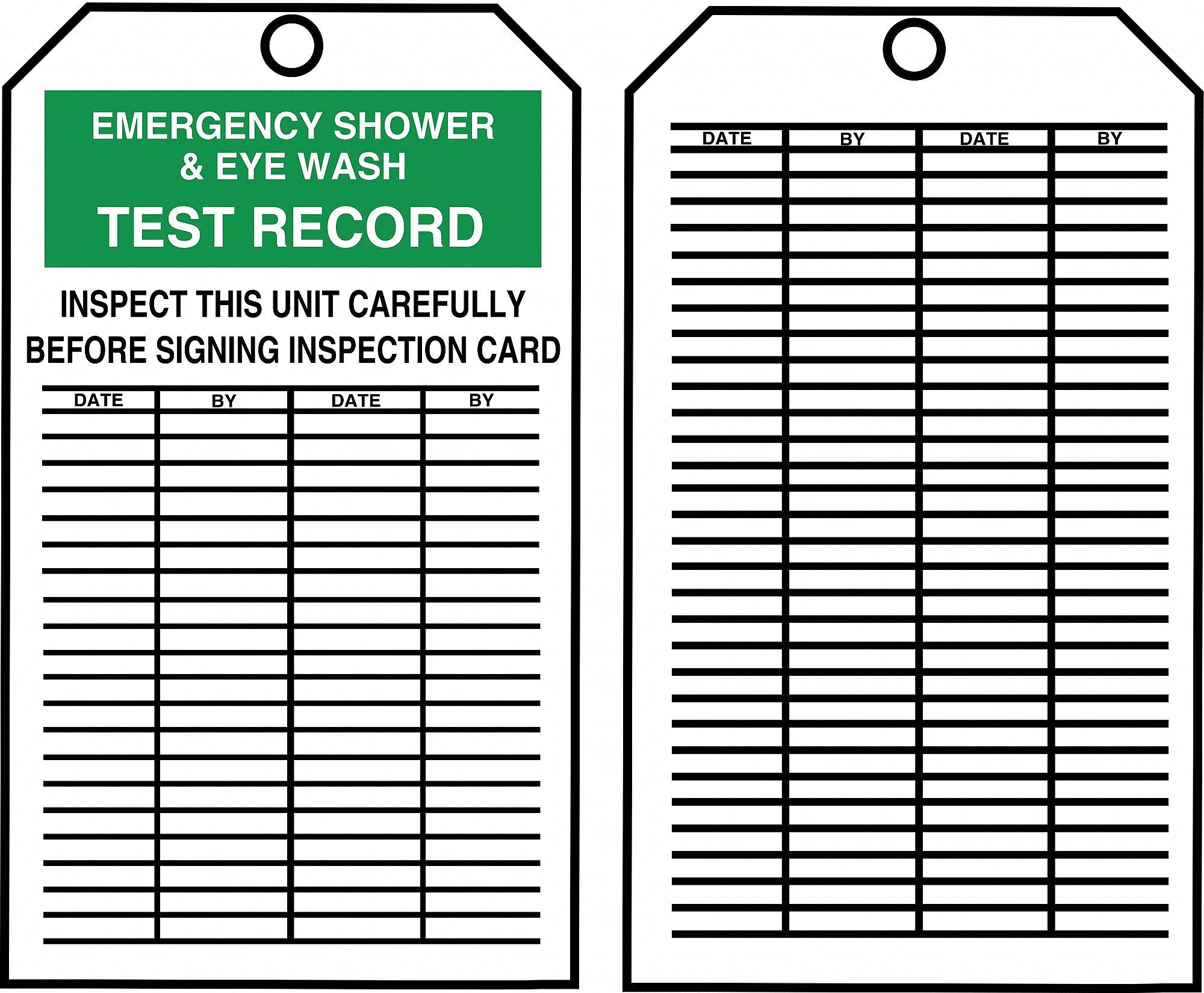 Accuform 10 mil PF Cardstock Inspection Tags - 'Inspect This Unit Carefully Before Signing' Safety Warning Labels (TAR738) for Warehouse, Shipping & Quality Control