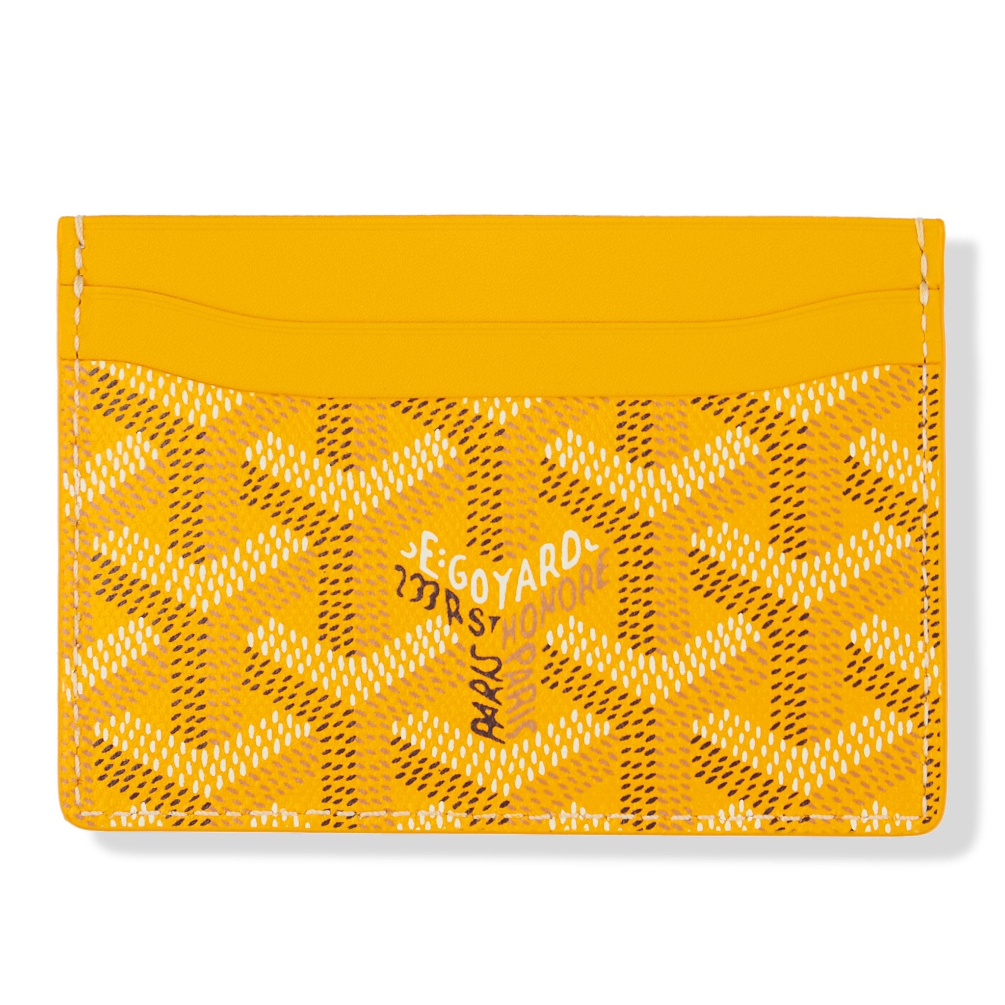 Goyard Saint Sulpice Yellow Leather Card Holder - Luxury Slim Wallet for Credit Cards & ID - Perfect for Everyday Use, Travel & Business