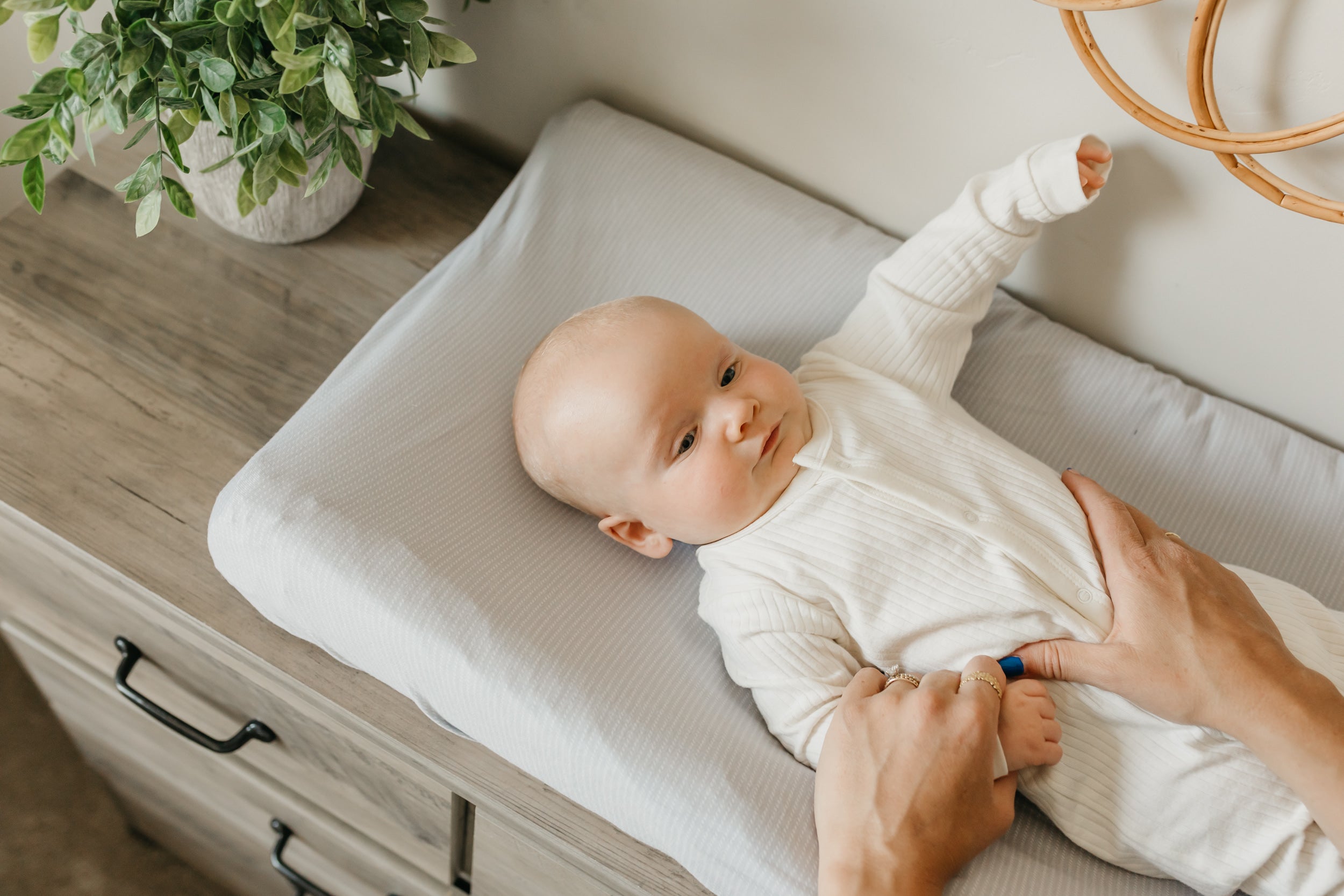 Premium Organic Cotton Knit Diaper Changing Pad Cover - Soft, Breathable & Washable for Baby Nursery & Travel - Taylor Collection