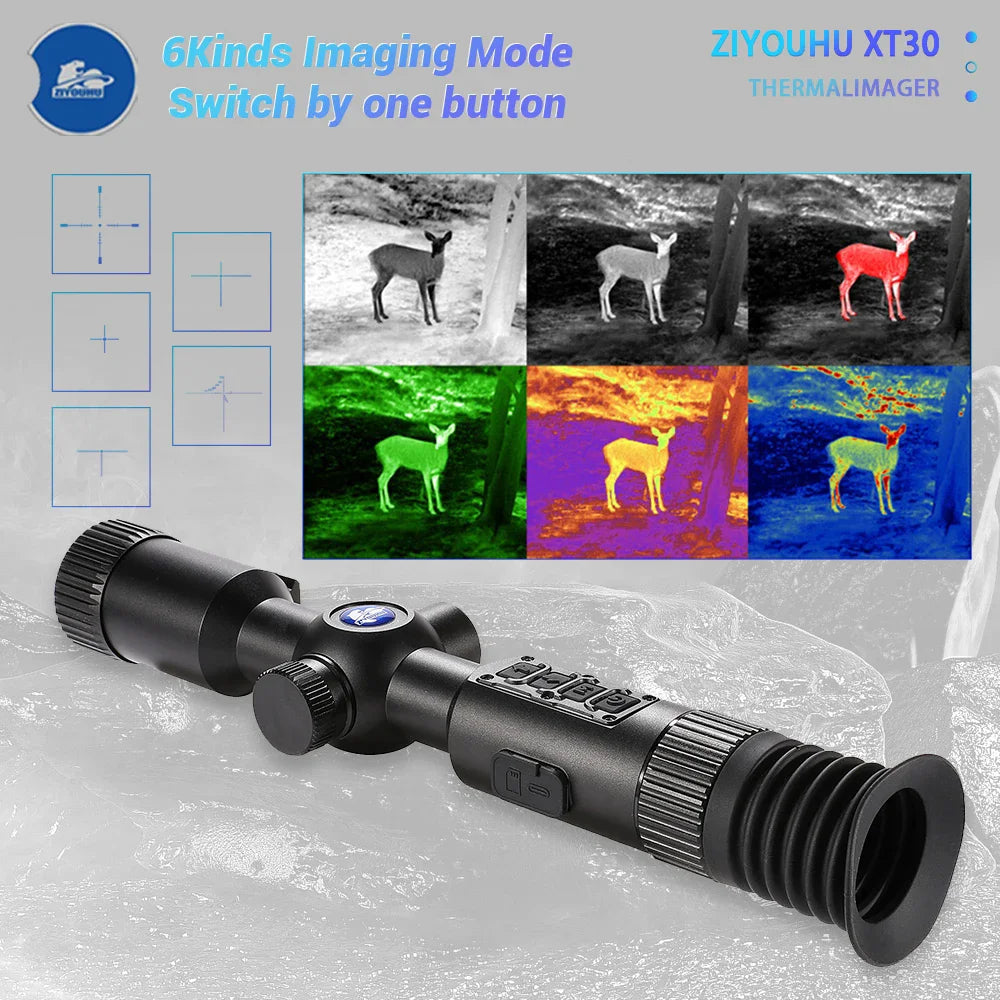 XT30 384x288 Thermal Imaging Rifle Scope - High Resolution BDC Reticle for Hunting, Shooting & Hotspot Tracking | 6 Pseudo Color Modes | Night Vision & Search Rescue Operations