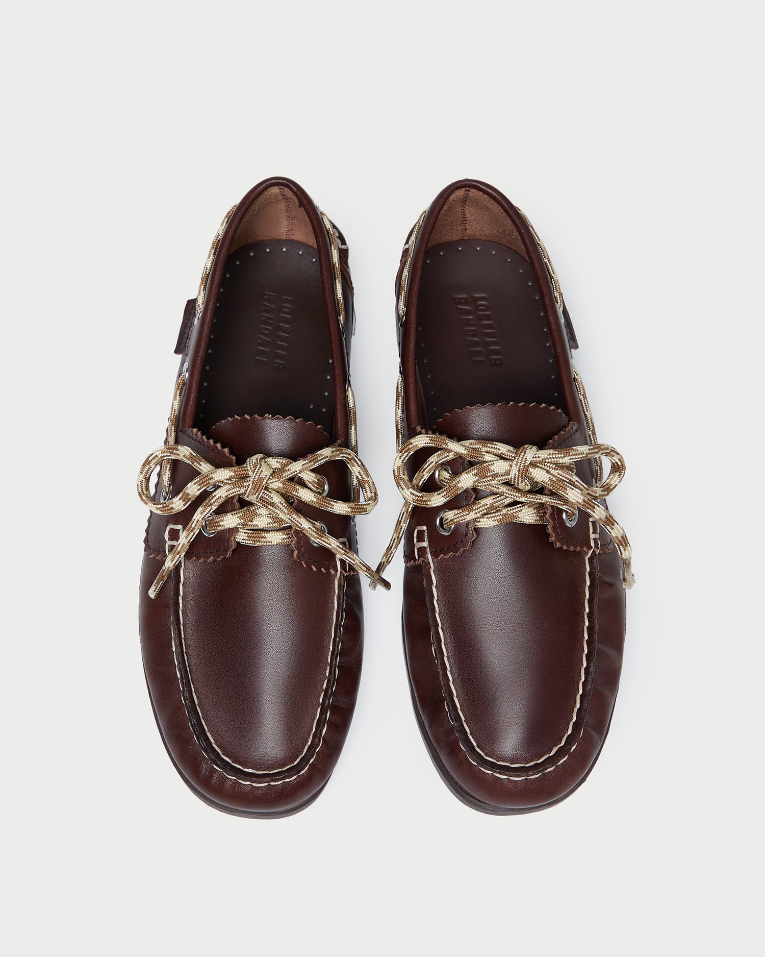 Franco Espresso & Butter Boat Shoes for Men - Classic Leather Loafers Comfortable Slip-On Casual Shoes for Work, Travel & Everyday Wear
