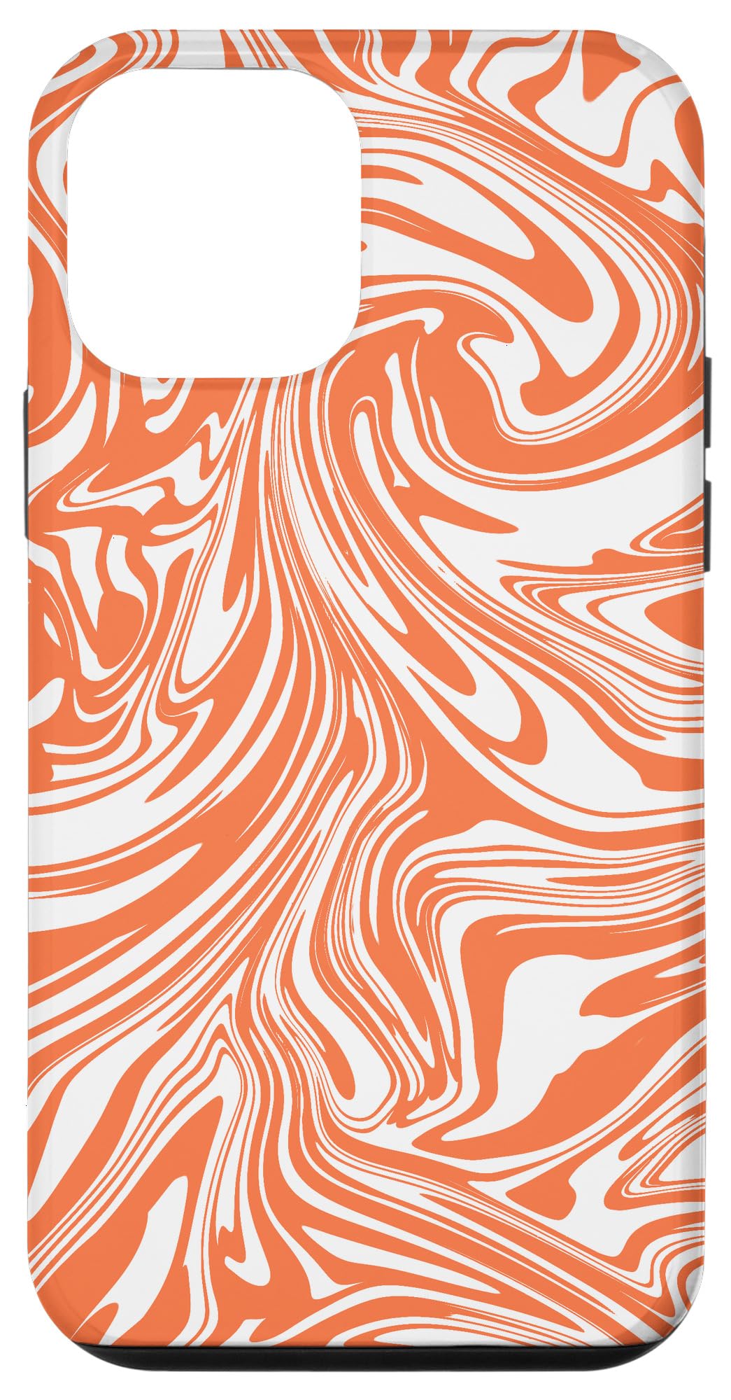 iPhone 12 Mini Case - Coral White Abstract Swirl Design | Modern Protective Phone Cover for Women & Men | Perfect for Work, Travel & Everyday Use