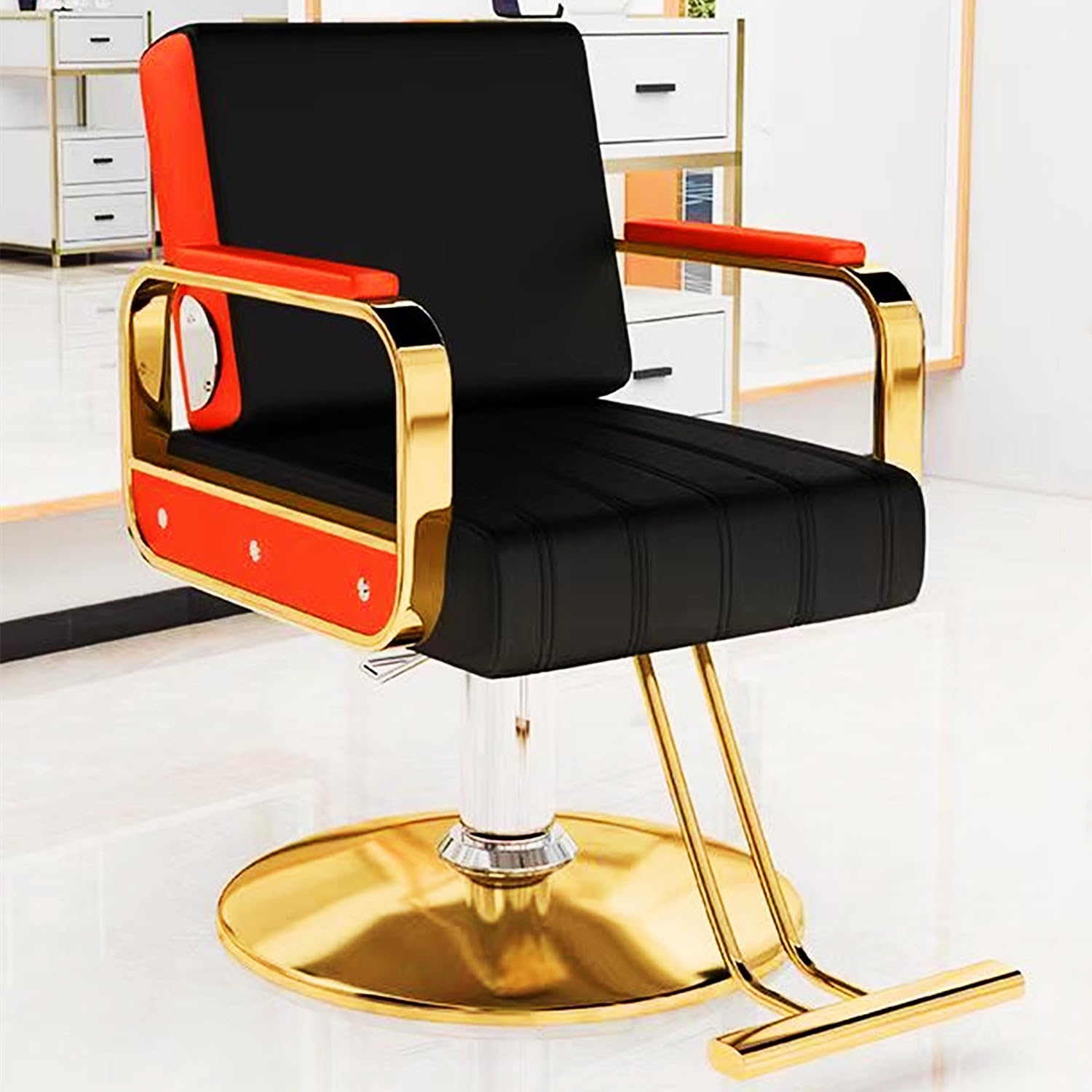 Professional Hydraulic Salon Chair for Hair Stylists - 360° Swivel Barber Styling Chair with Adjustable Height - Perfect for Hair Salons, Beauty Spas & Tattoo Studios - Durable Hairdressing Equipment for Styling, Cutting & Coloring Services