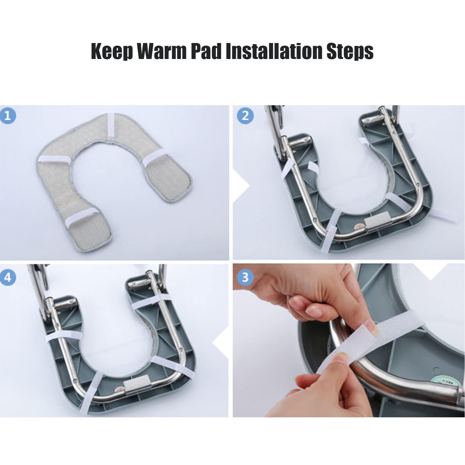 Foldable Portable Toilet Chair for Camping & Hiking - U-Shaped Stainless Steel Stool with 17