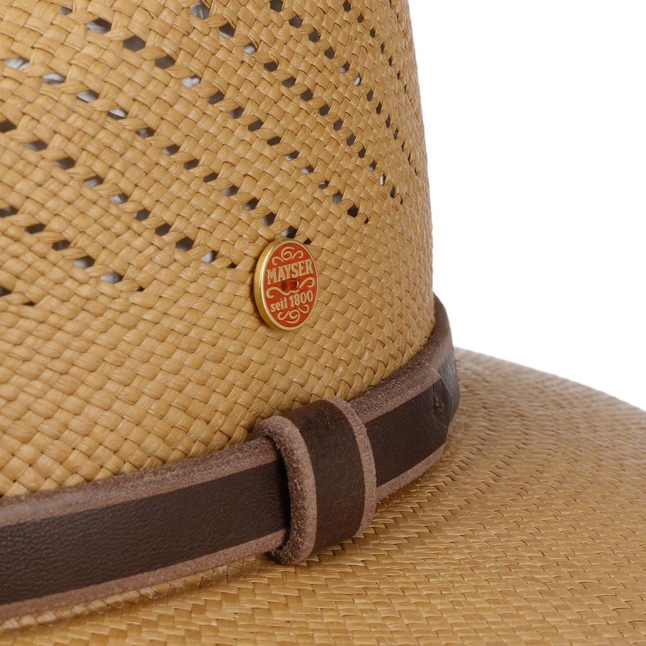 Mayser Piero Panama Straw Hat for Men & Women - Lightweight & Breathable Summer Sun Hat for Beach, Travel, and Outdoor Activities