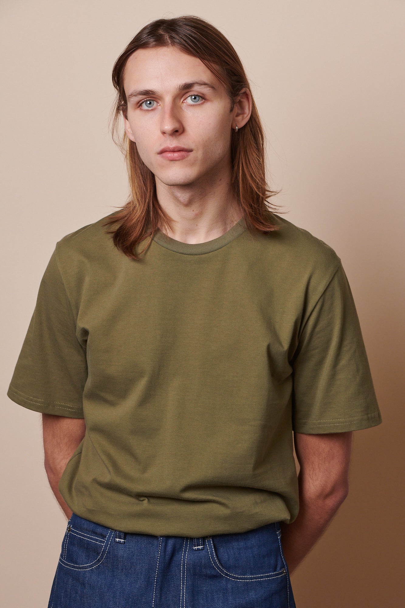 Men's Short Sleeve T-Shirt - Olive Green Casual Cotton Tee for Summer Outfits & Everyday Wear