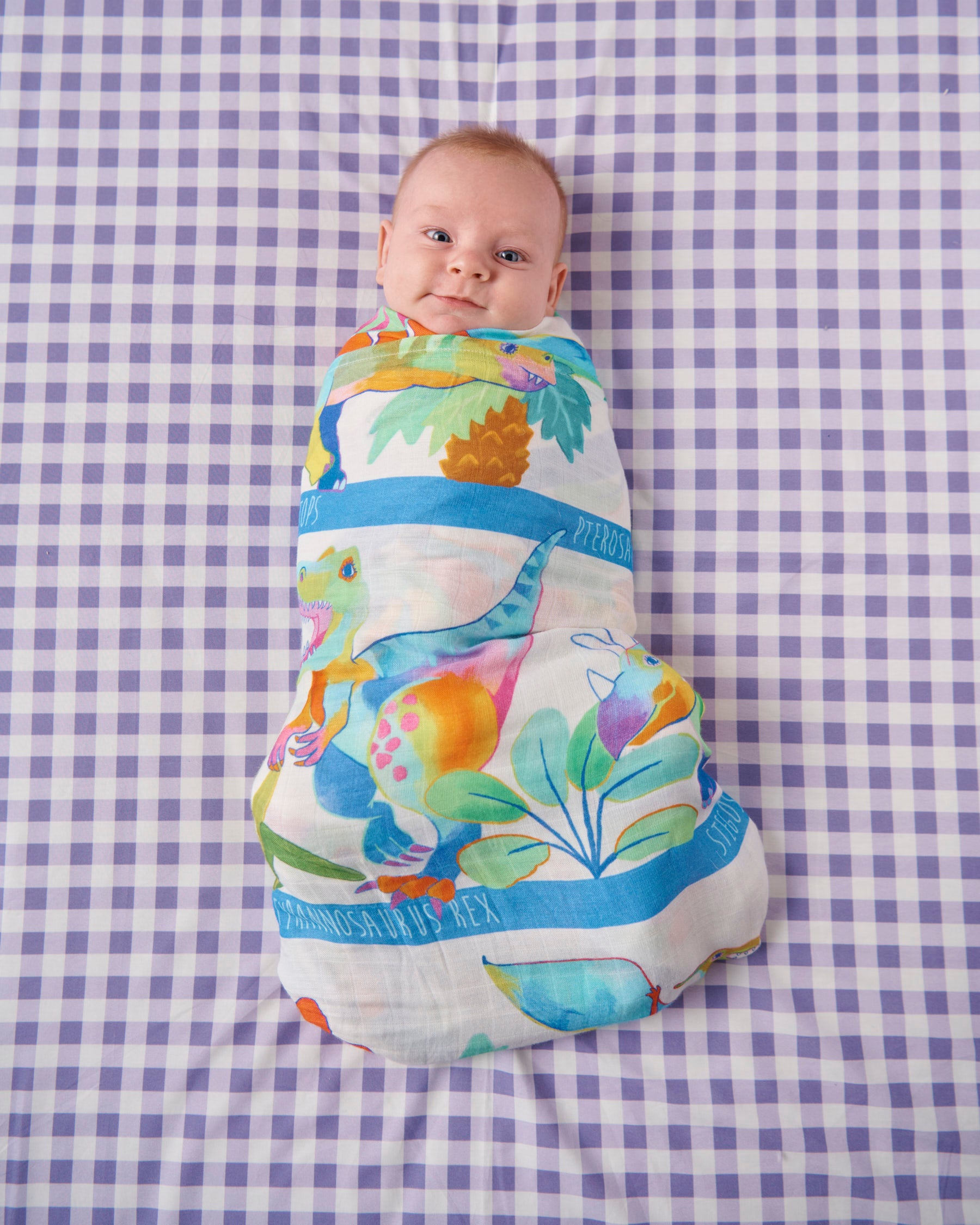 Dino Safari Bamboo Swaddle Blanket - Soft & Breathable Baby Wrap for Newborns - Perfect for Nursery, Travel & Swaddling