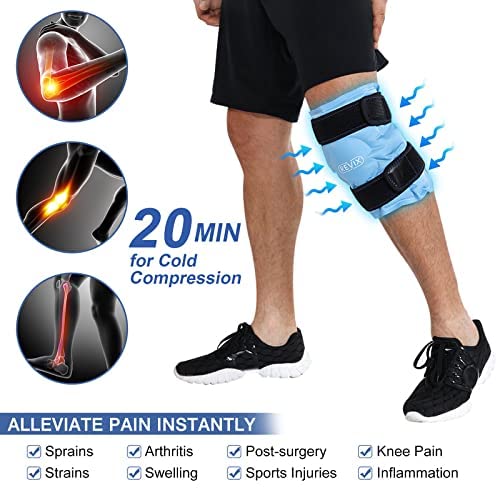 REVIX Reusable Gel Ice Pack Wrap for Wrist, Knee & Leg Pain Relief - Cold Therapy for Injuries, Sprains & Swelling - Perfect for Sports, Recovery & Post-Surgery Use