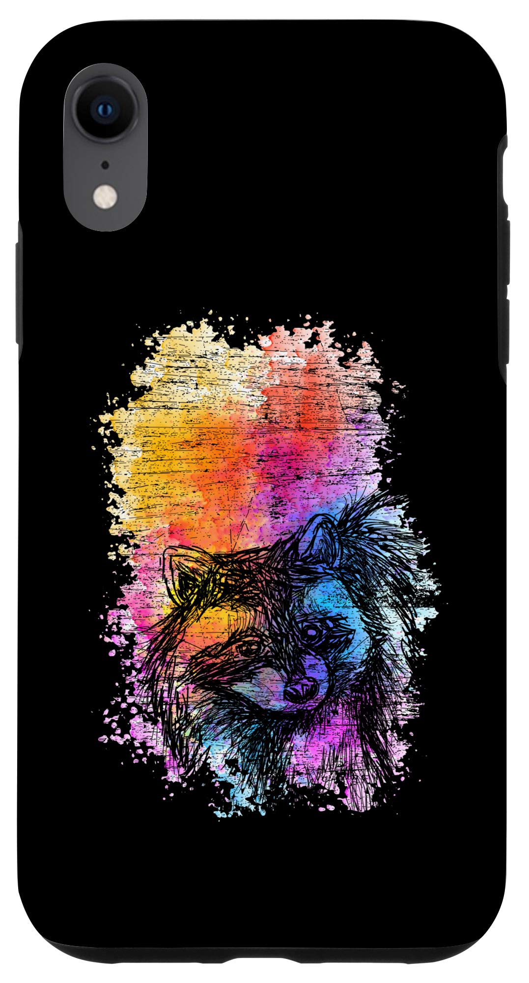 Funny Raccoon Animal iPhone XR Case - Colorful Protective Cover for iPhone XR - Perfect for Daily Use, Travel & Gifts