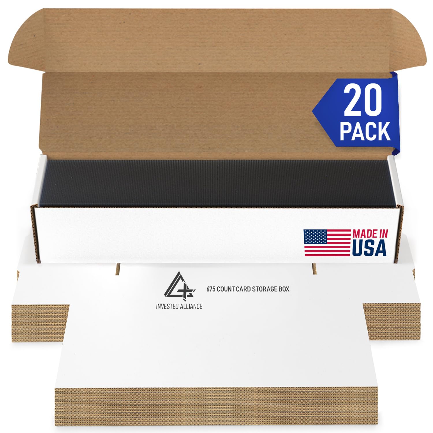 Premium Cardboard Trading Card Storage Boxes | TCG, MTG & Sports Card Organizer Box - Durable Cardboard Box for Collectible Card Games, Sports Cards & Trading Cards - Perfect for Home, Office & Game Store Storage