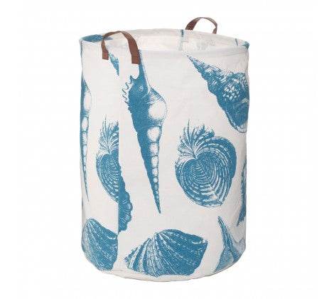 Foldable Blue Echo Laundry Bag - Portable Travel & Gym Clothes Hamper for College Dorm, Camping & Home Use