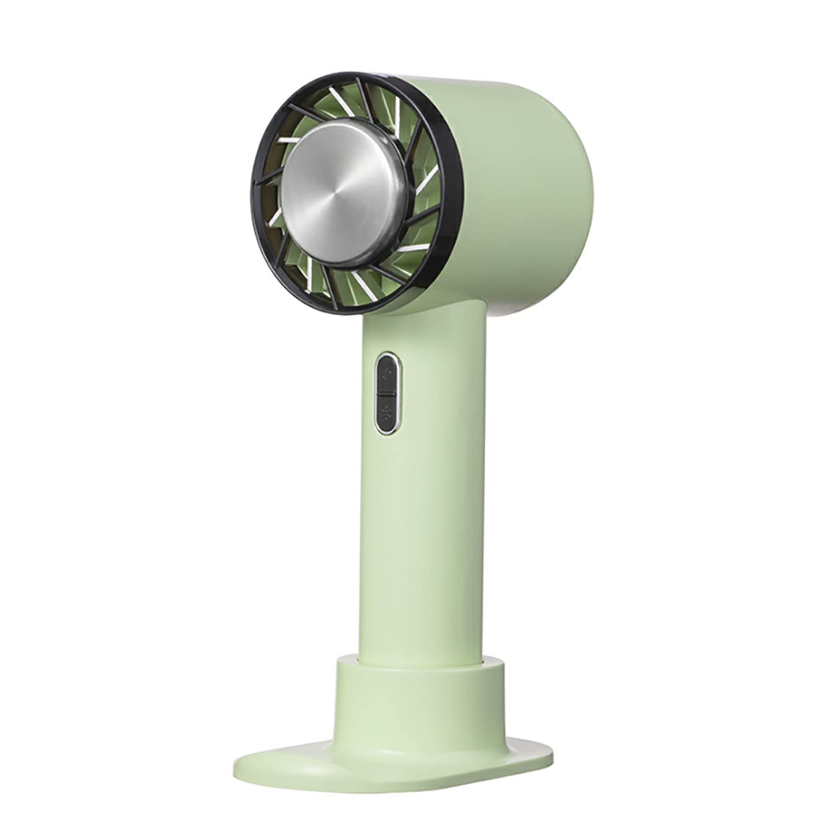 Portable USB Rechargeable Handheld Fan with 3 Speed Settings - Battery Operated Mini Personal Fan for Outdoor, Travel, Office & Home Use - Compact Cooling Fan with Cold Compress Feature (Green)