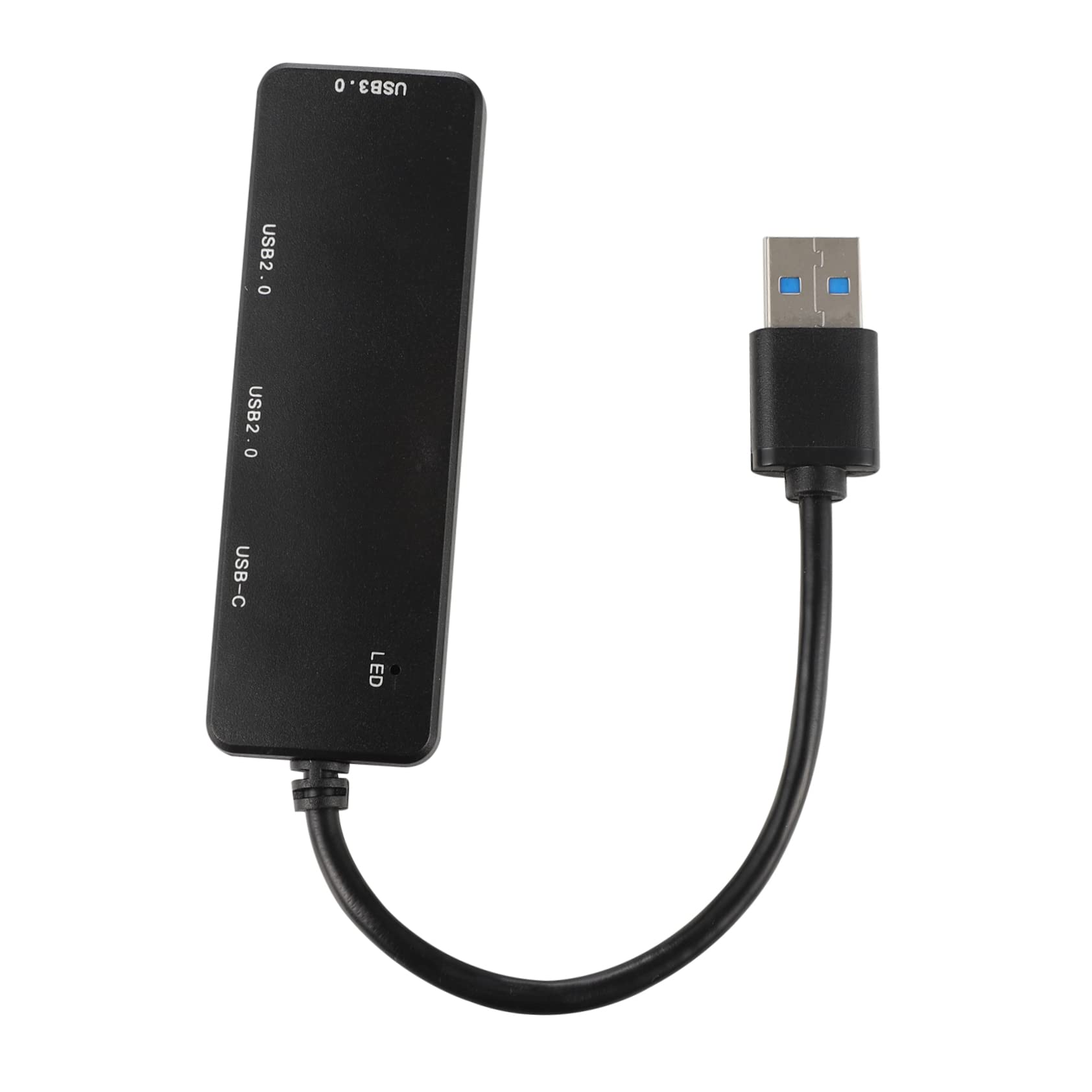 HEMOTON 4-Port USB Hub with High-Speed Data Transfer - USB Splitter & Expansion Adapter for Laptop, PC, Mac - Black (Perfect for Home Office, Gaming & Multi-Device Charging)