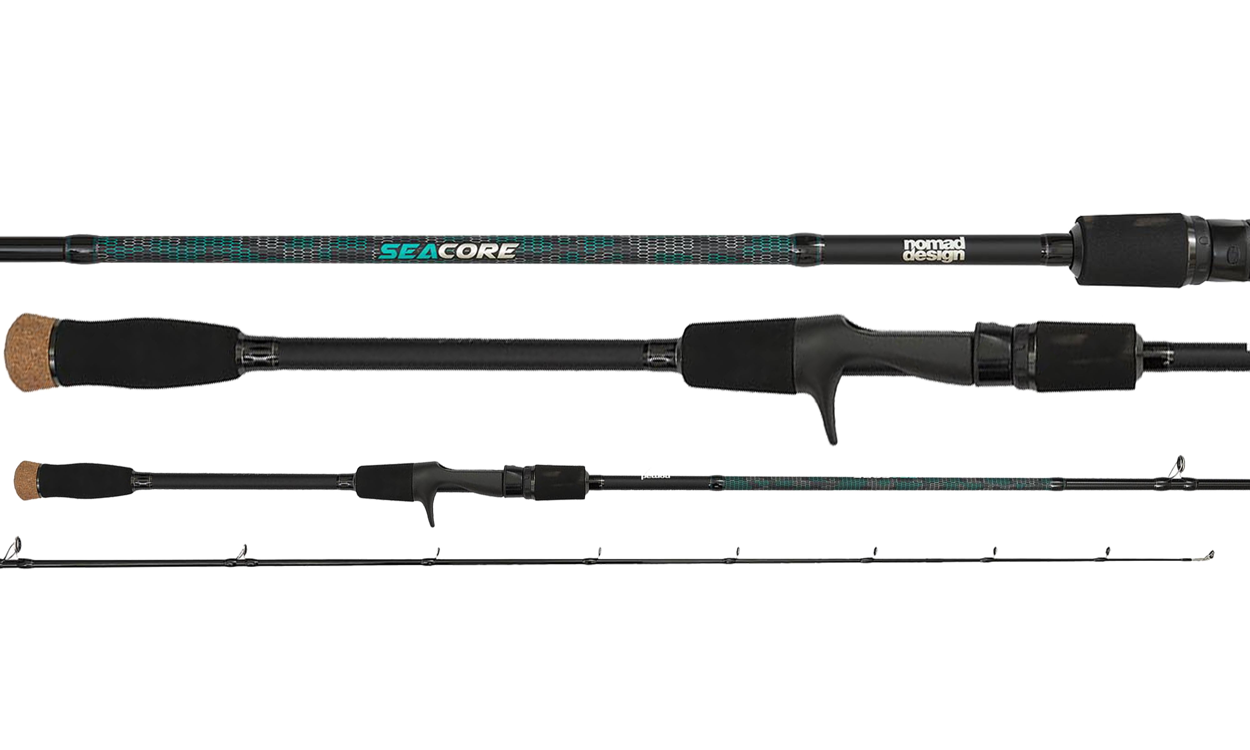 Seacore Premium Baitcast Fishing Rods - High Performance Casting Rod for Bass, Walleye & Freshwater Fishing - Perfect for Shore Fishing & Boat Angling