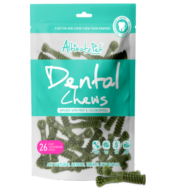 Altimate Pet Dental Dog Chews - Mint & Chlorophyll Flavored Teeth Cleaning Treats for Small, Medium & Large Dogs - Freshens Breath & Reduces Plaque - Perfect for Daily Oral Care & Training Rewards