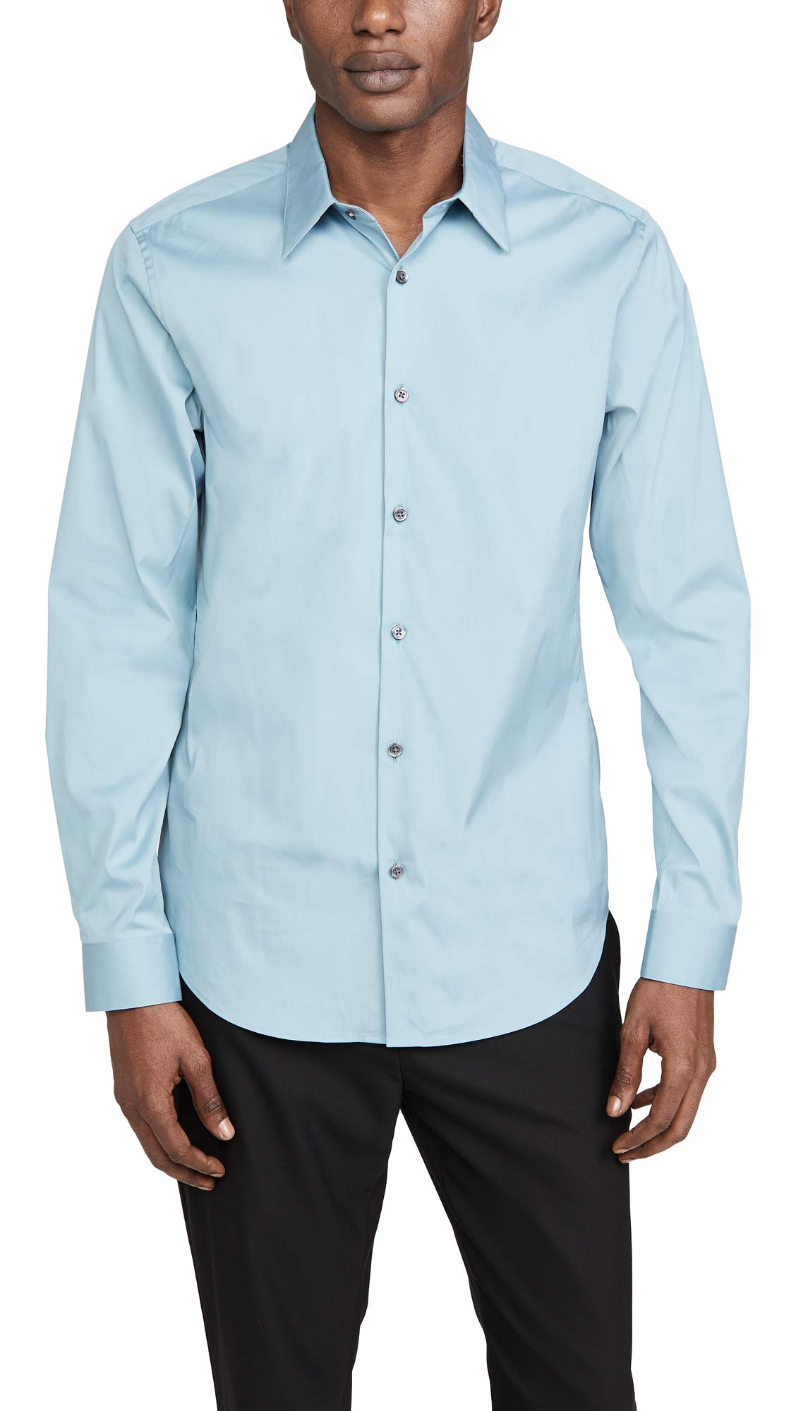 Theory Men's Sylvain Slim Fit Long Sleeve Stretch Button Down Dress Shirt for Work & Business Casual Outfits | Premium Cotton Blend Comfort