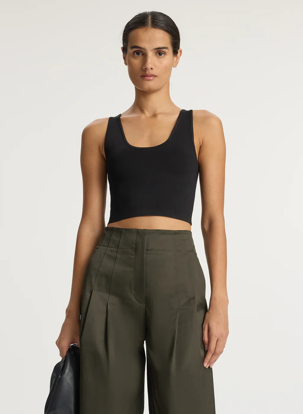 Cleo Knit Top for Women - Soft Stretch Black T-Shirt | Casual Wear, Layering & Everyday Outfits