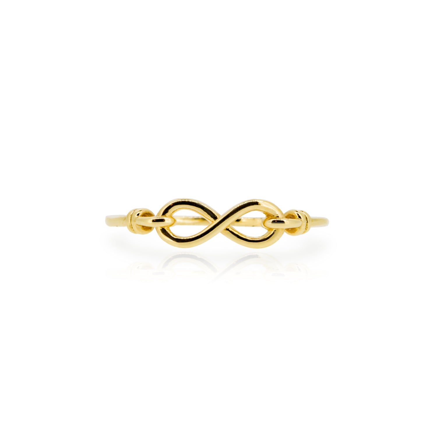 14K Yellow Gold Infinity Ring for Women - Elegant & Durable Wedding Band, Anniversary Gift, Promise Ring - Perfect for Everyday Wear & Special Occasions